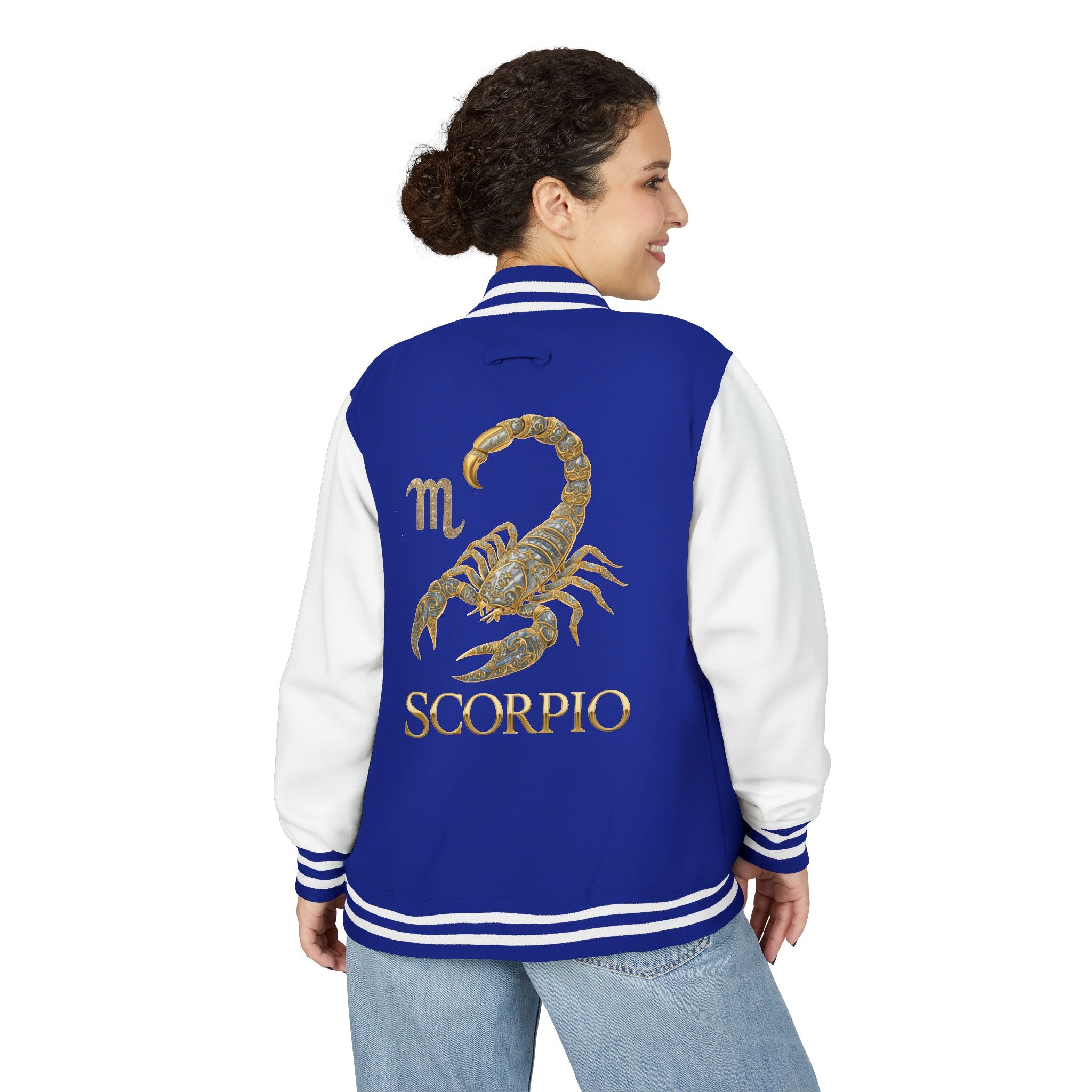 Scorpio Letterman Jacket — Gold Scorpion Varsity Jacket