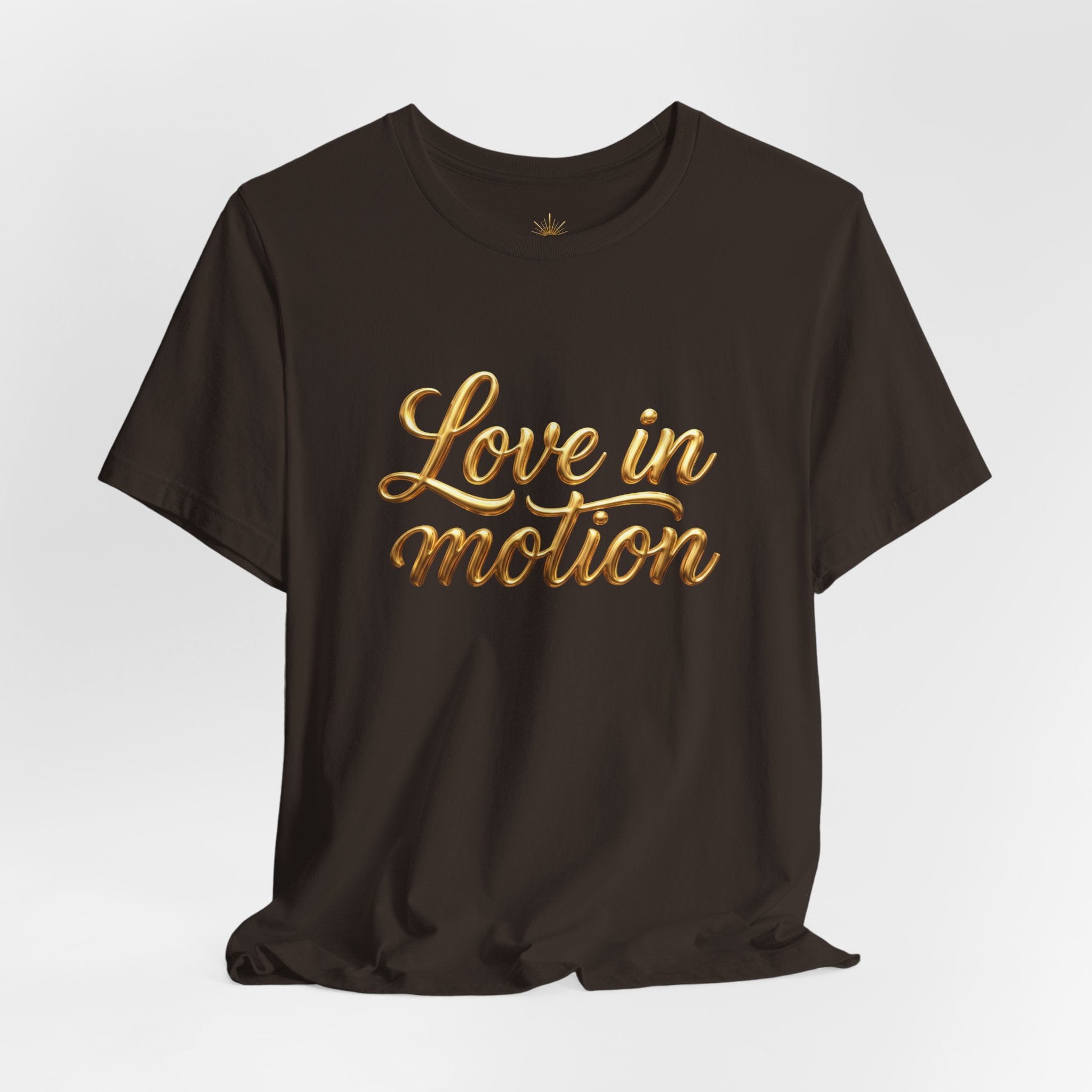 Gold Scorpio Scorpion T-Shirt | Zodiac "Love in Motion" Script