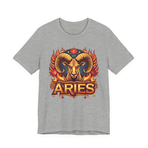 Aries Zodiac Ram T‑Shirt — Bold Fiery Horoscope Tee