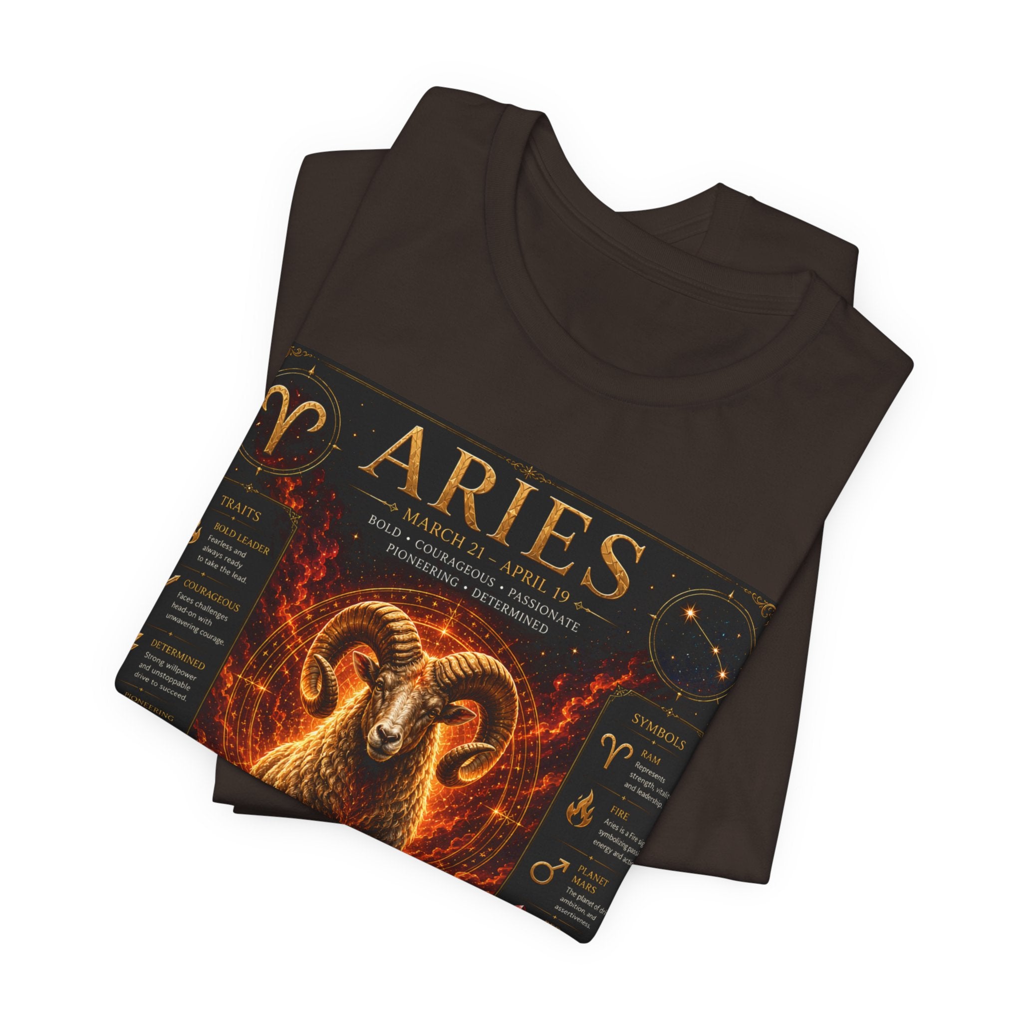 Aries Zodiac Tee — Fiery Ram Horoscope T-Shirt (Aries traits & dates)