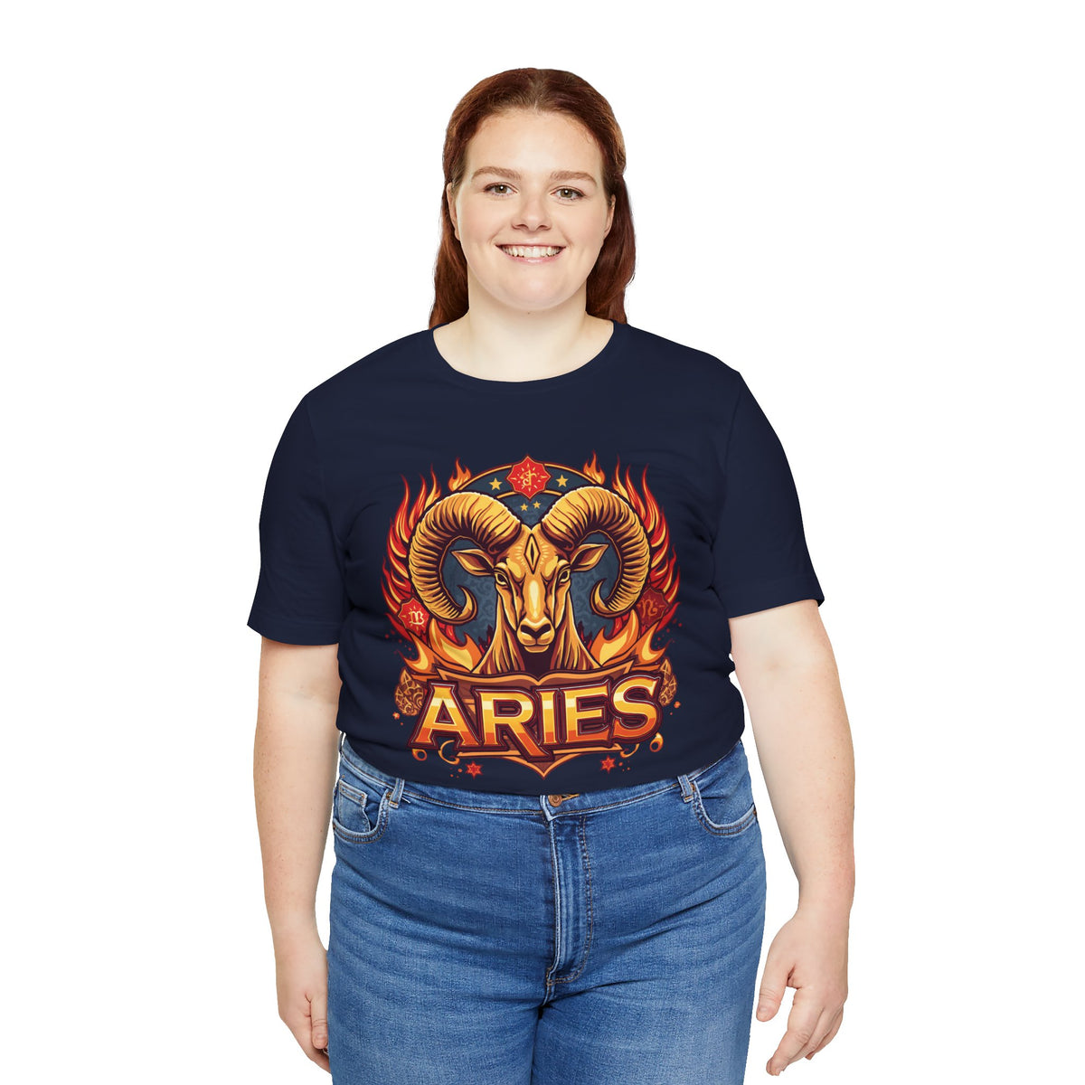 Aries Zodiac Ram T‑Shirt — Bold Fiery Horoscope Tee