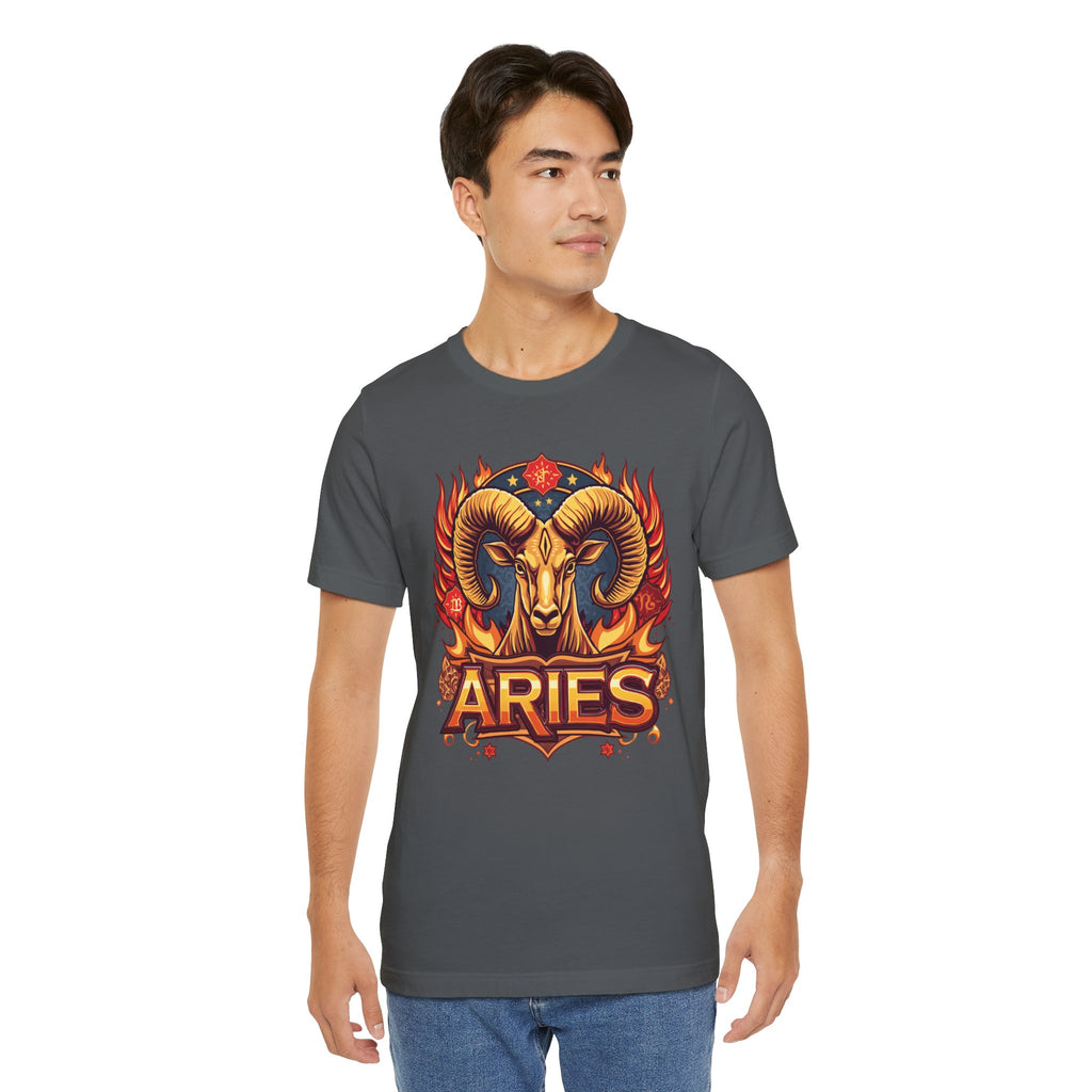 Aries Ram Zodiac The Trailblazer T-Shirt | Bold Flame Astrology Tee