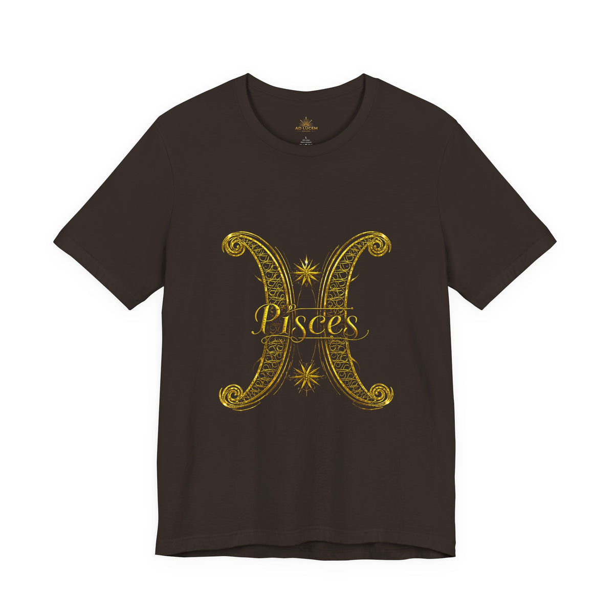 Pisces Zodiac Tee — Golden Astrological Sign Galaxy T-Shirt
