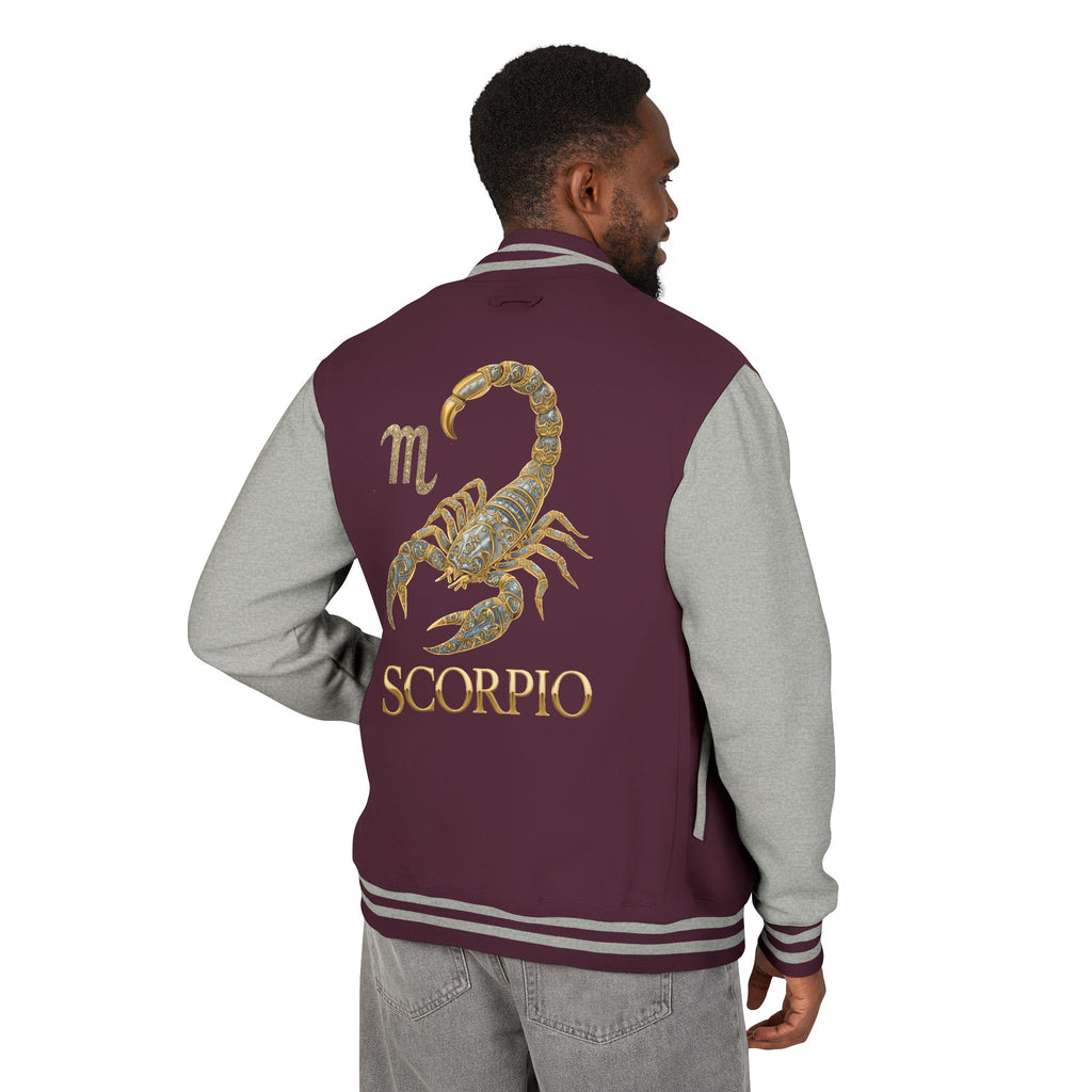 Scorpio Letterman Jacket — Gold Scorpion Varsity Jacket