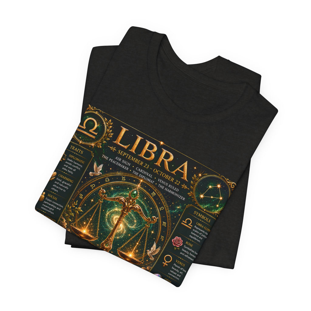 Libra Zodiac Sign T‑Shirt — Astrology Traits & Horoscope Design