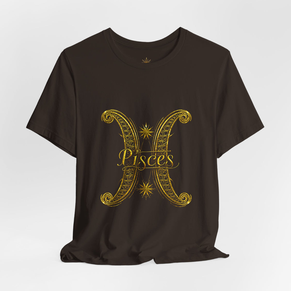 Pisces Zodiac Tee — Golden Astrological Sign Galaxy T-Shirt