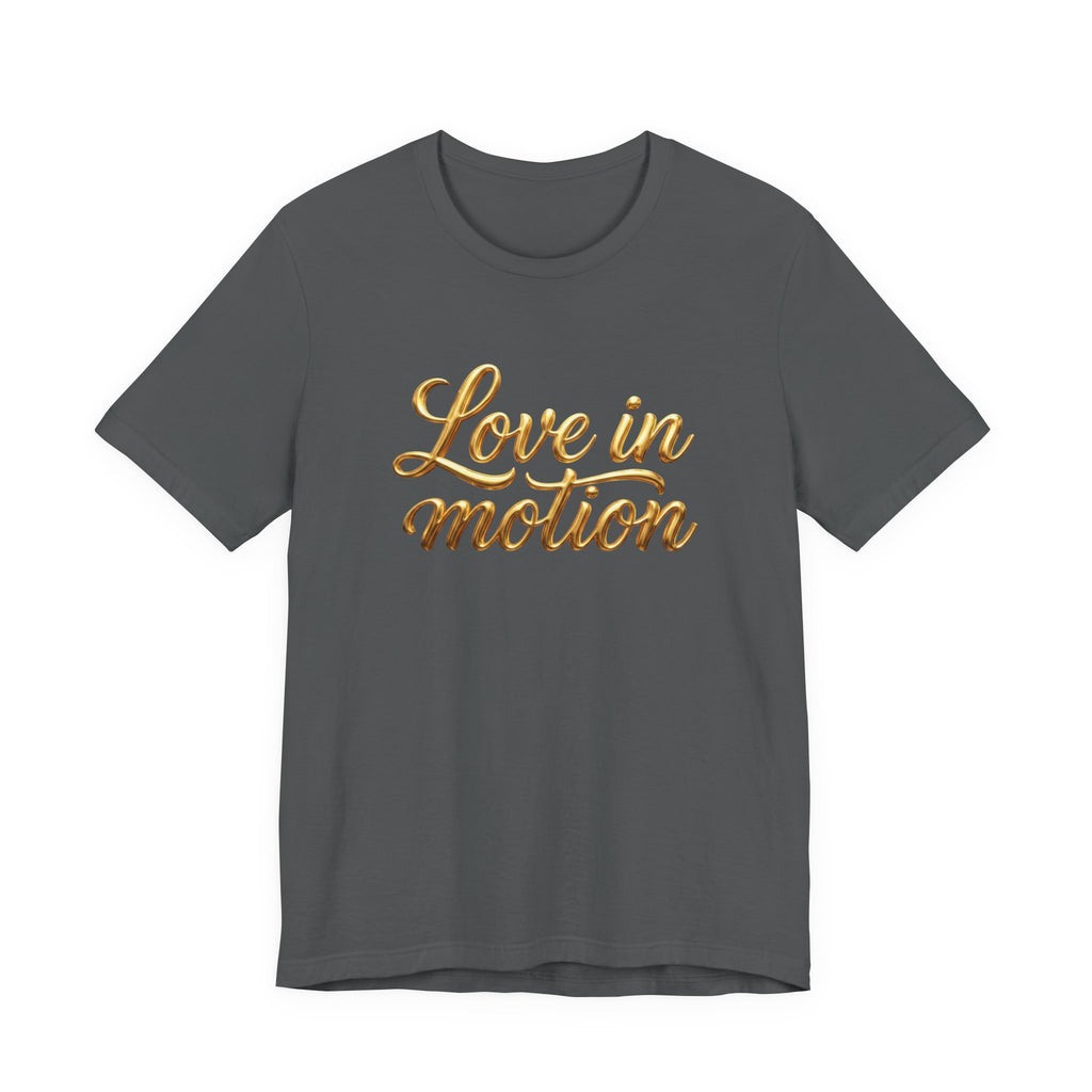 Gold Scorpio Scorpion T-Shirt | Zodiac "Love in Motion" Script