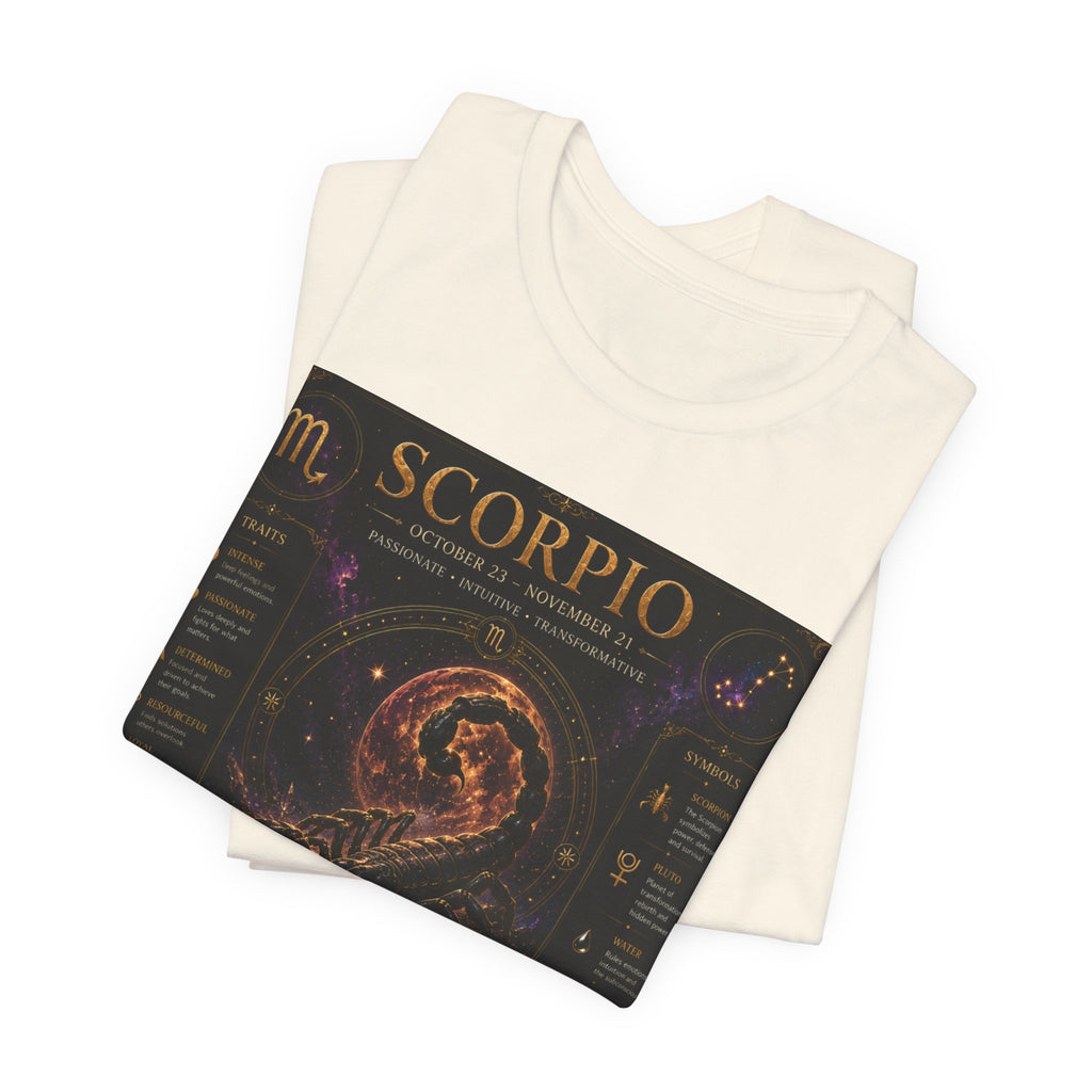 Scorpio Zodiac T-Shirt — Astrology Scorpion Birthdate Traits Tee