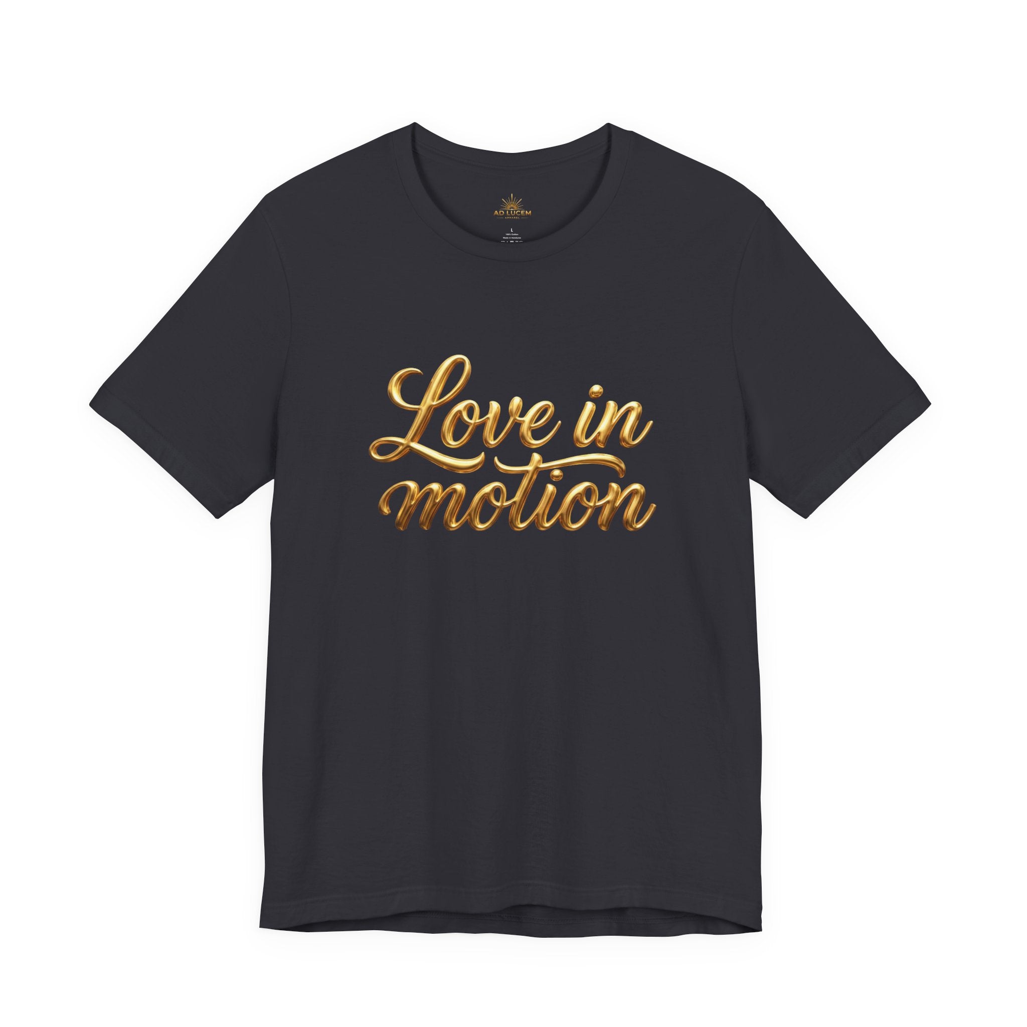 Gold Scorpio Scorpion T-Shirt | Zodiac "Love in Motion" Script