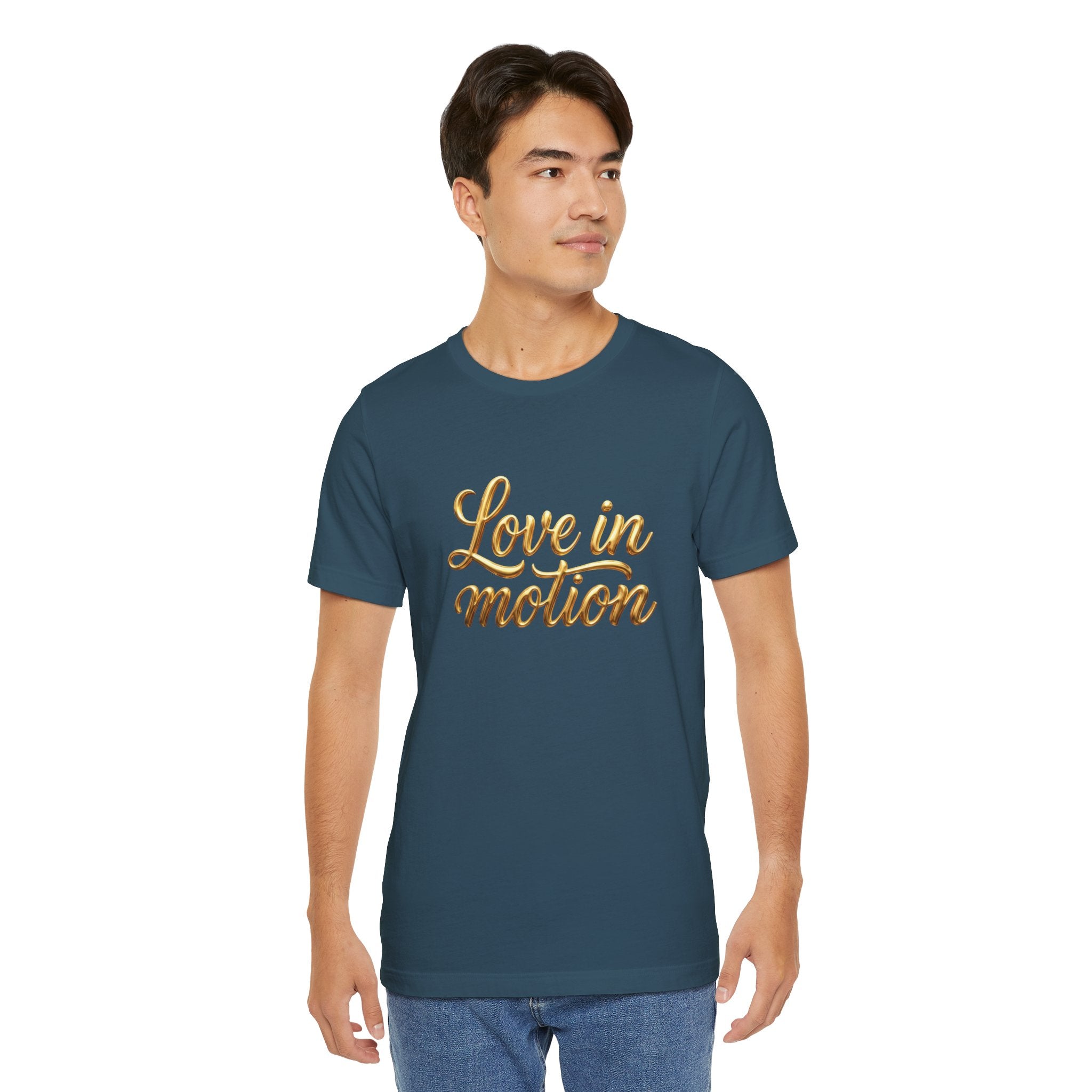 Gold Scorpio Scorpion T-Shirt | Zodiac "Love in Motion" Script