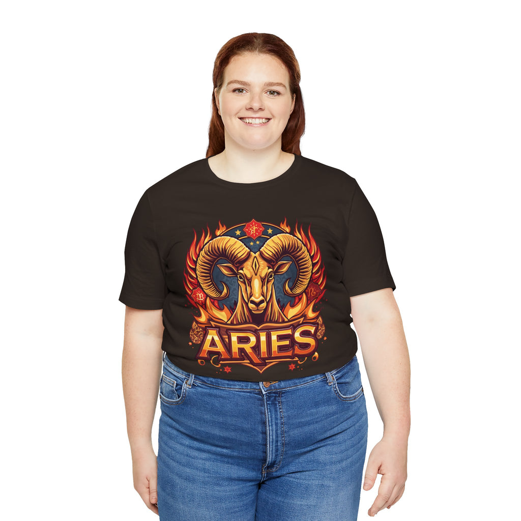 Aries Zodiac Ram T‑Shirt — Bold Fiery Horoscope Tee