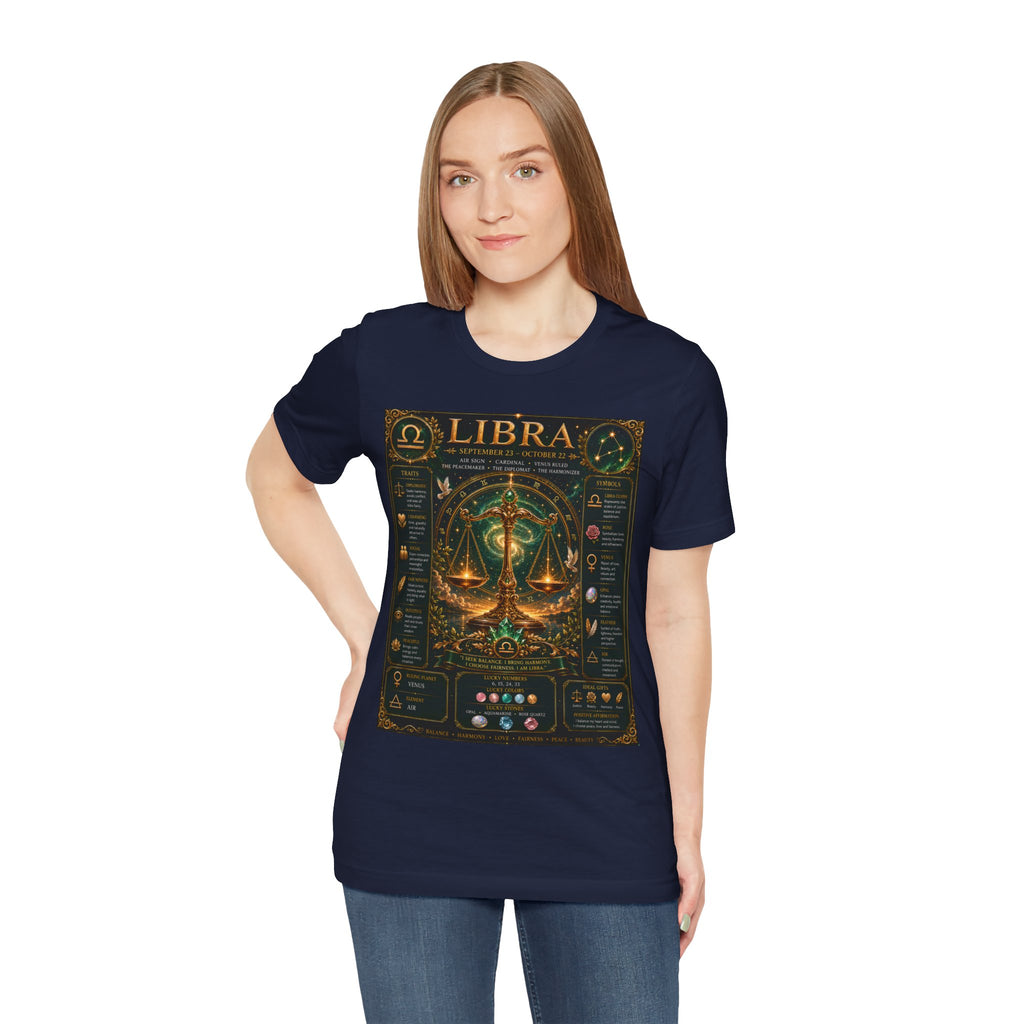 Libra Zodiac Sign T‑Shirt — Astrology Traits & Horoscope Design