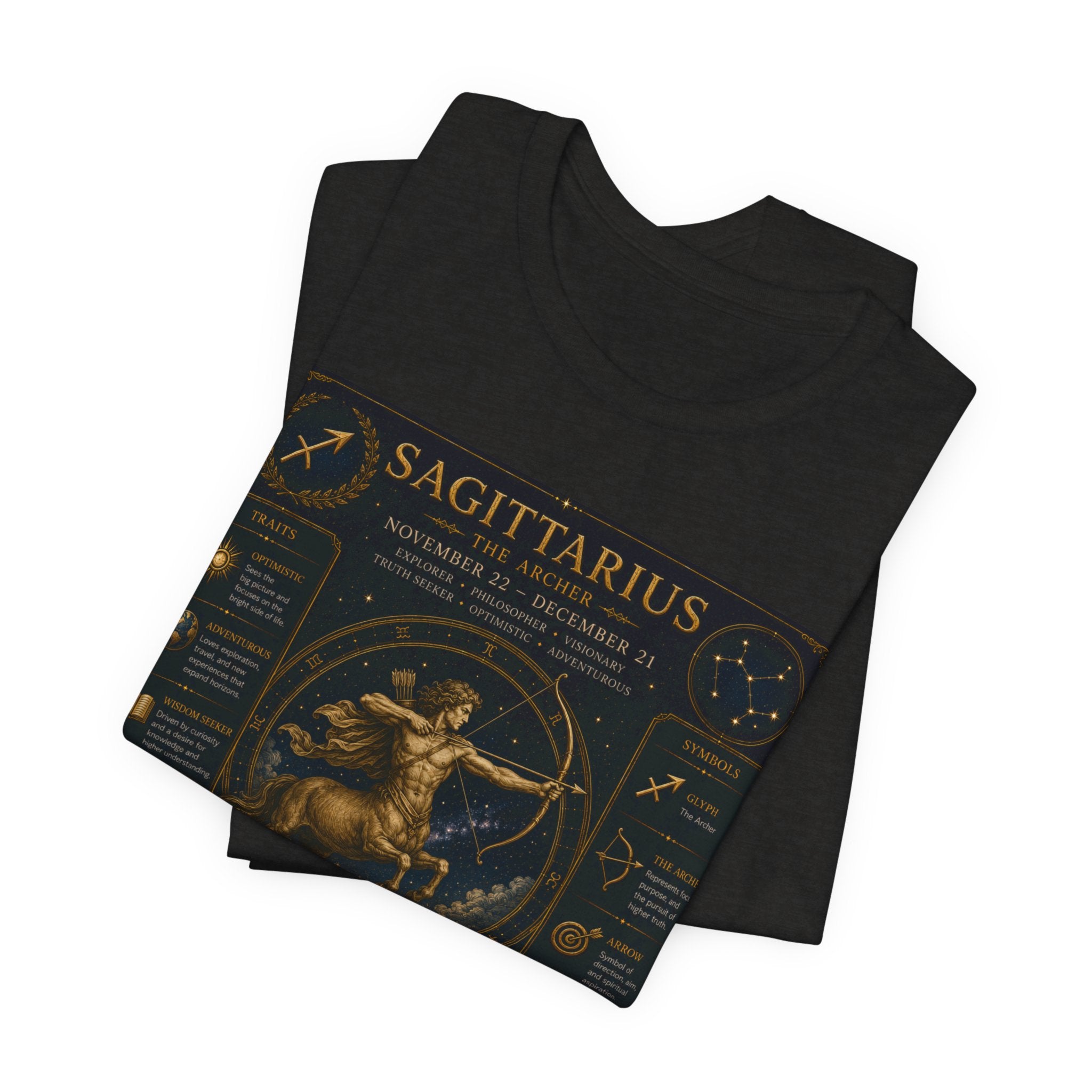 Sagittarius Zodiac Chart T‑Shirt — Astrological Traits & Constellation Tee