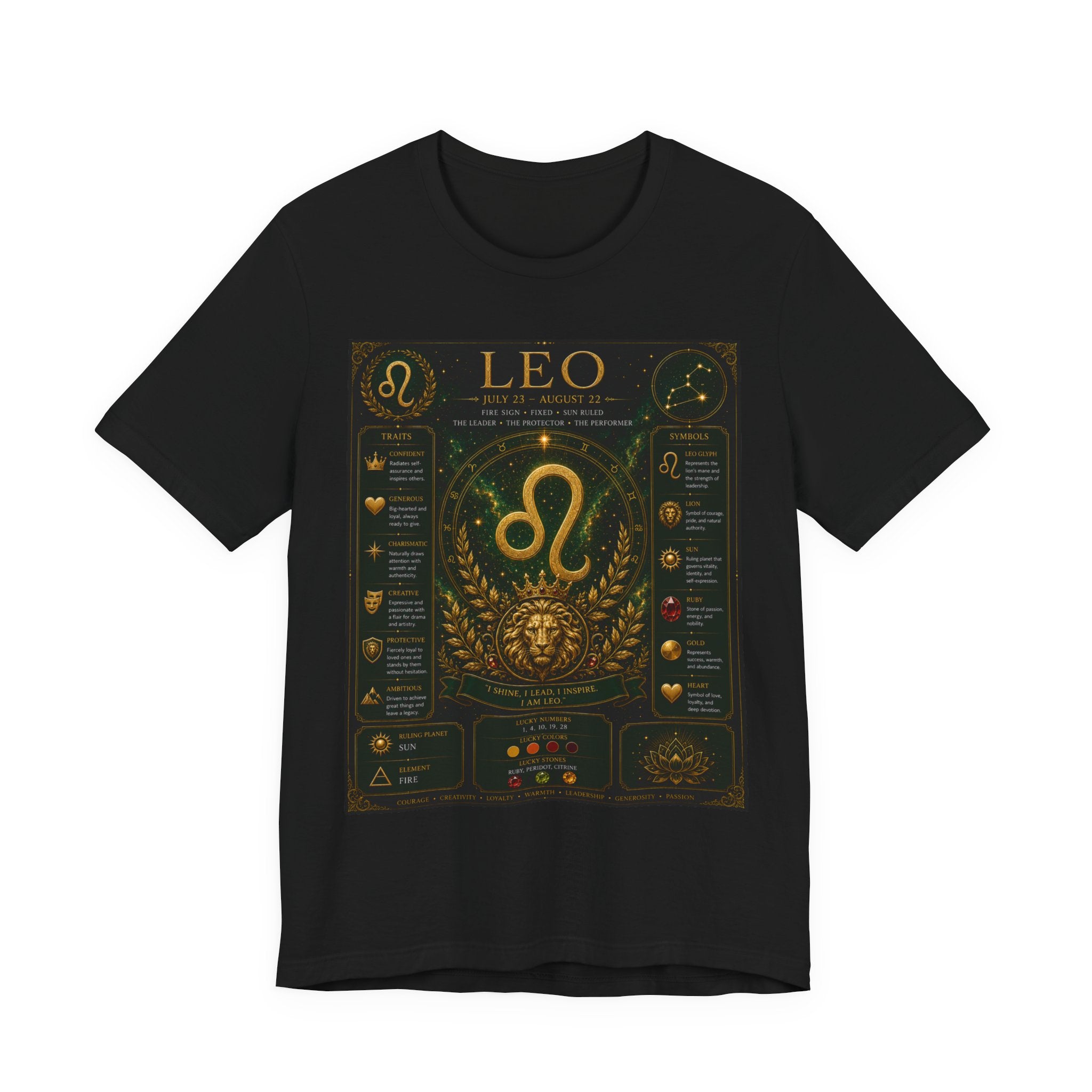 Leo Zodiac T-Shirt — Astrological Birthsign Poster Tee