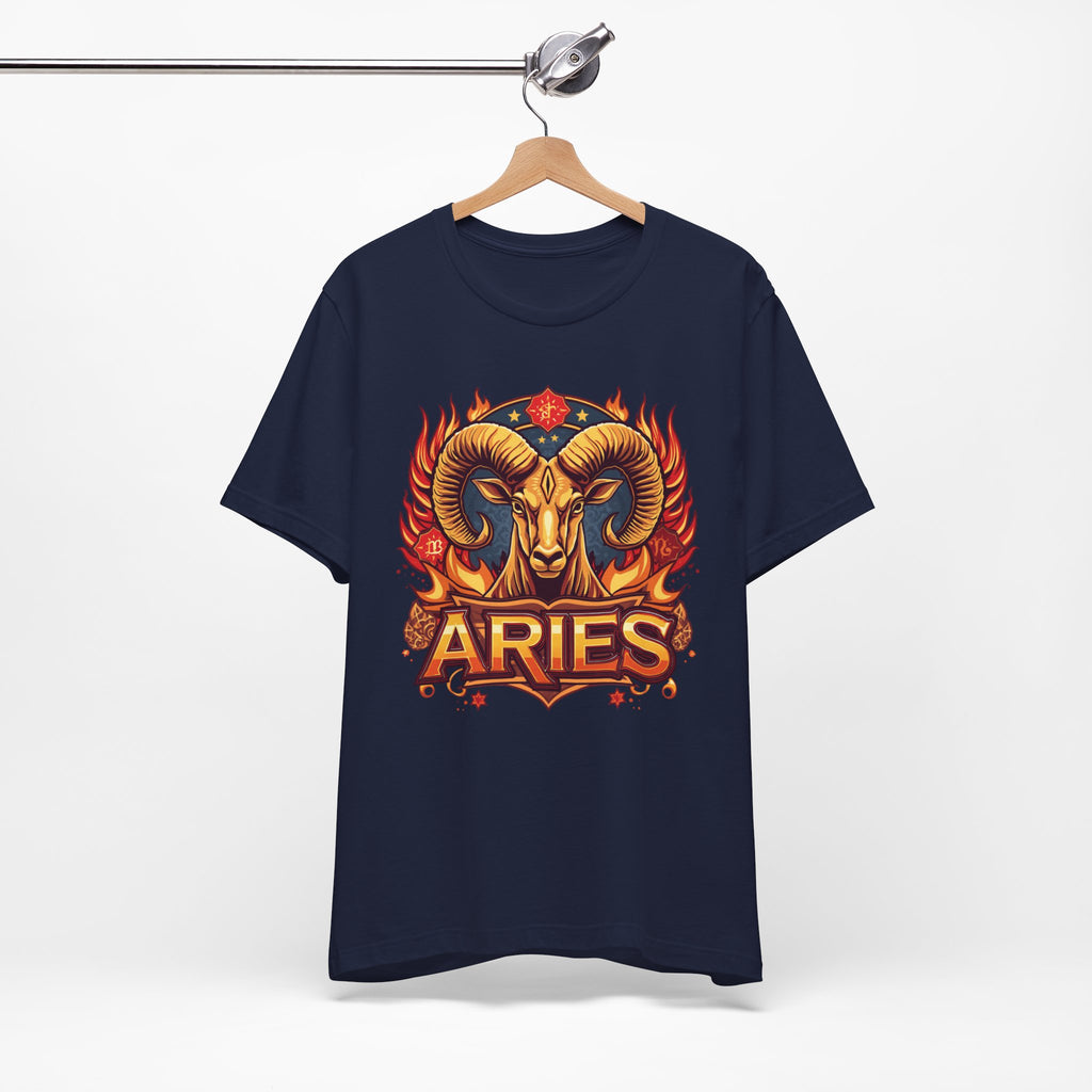 Aries Ram Zodiac The Trailblazer T-Shirt | Bold Flame Astrology Tee