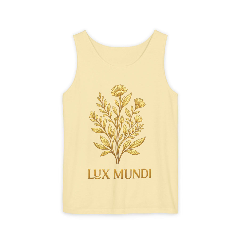 Lux Mundi Gold Floral Tank Top