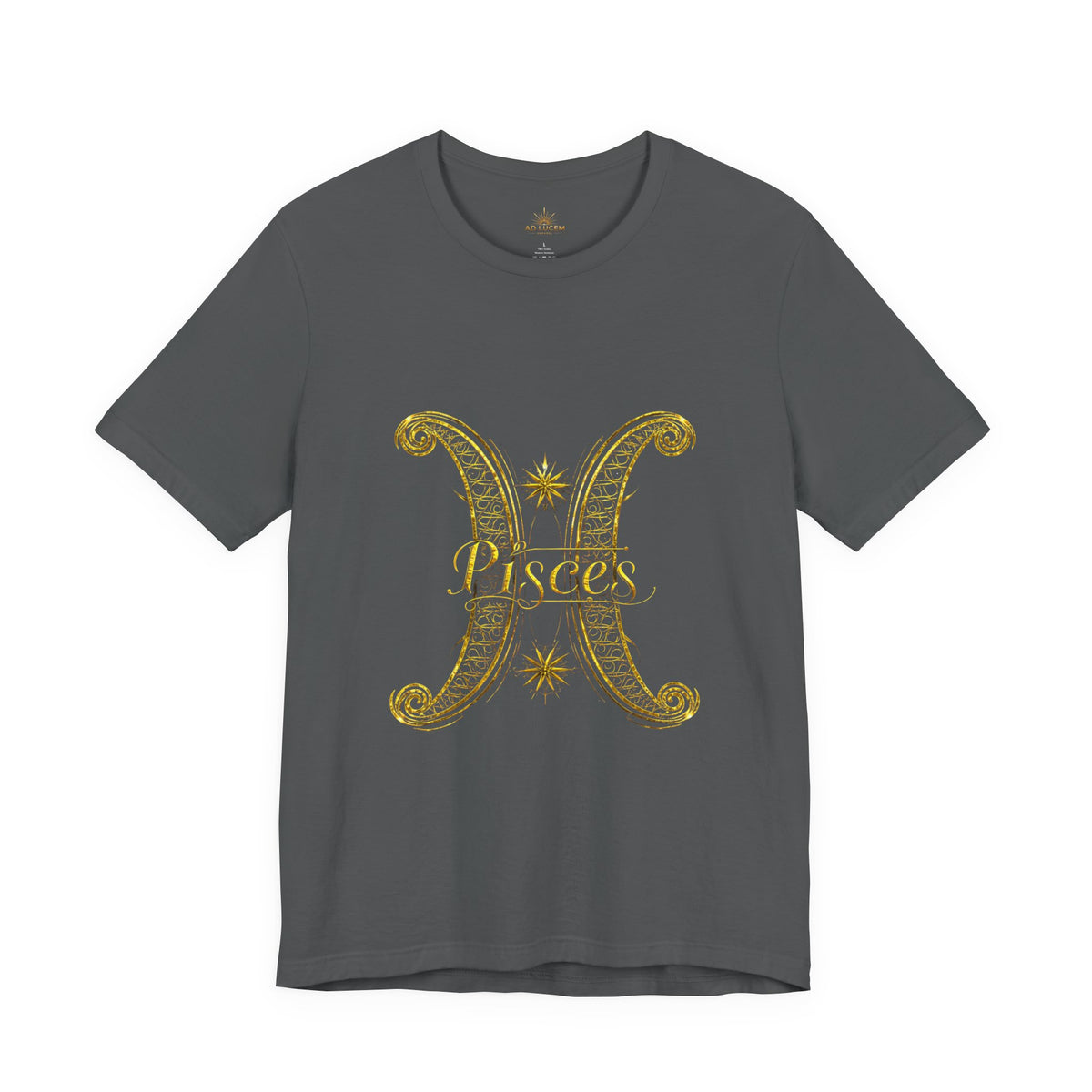 Pisces Zodiac Tee — Golden Astrological Sign Galaxy T-Shirt