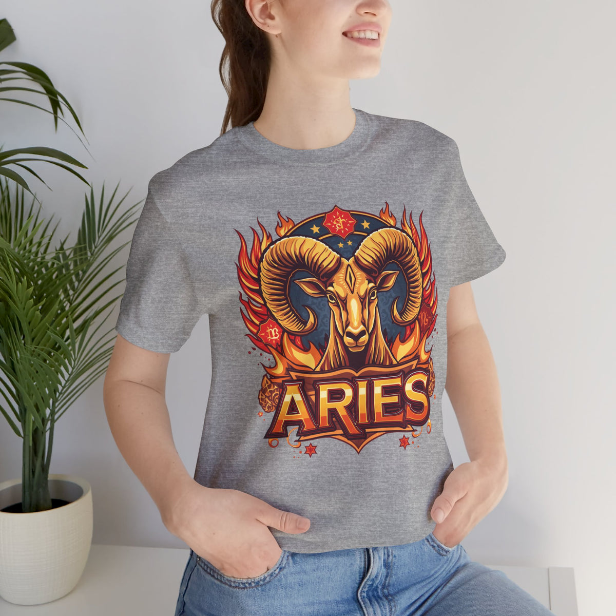 Aries Zodiac Ram T‑Shirt — Bold Fiery Horoscope Tee