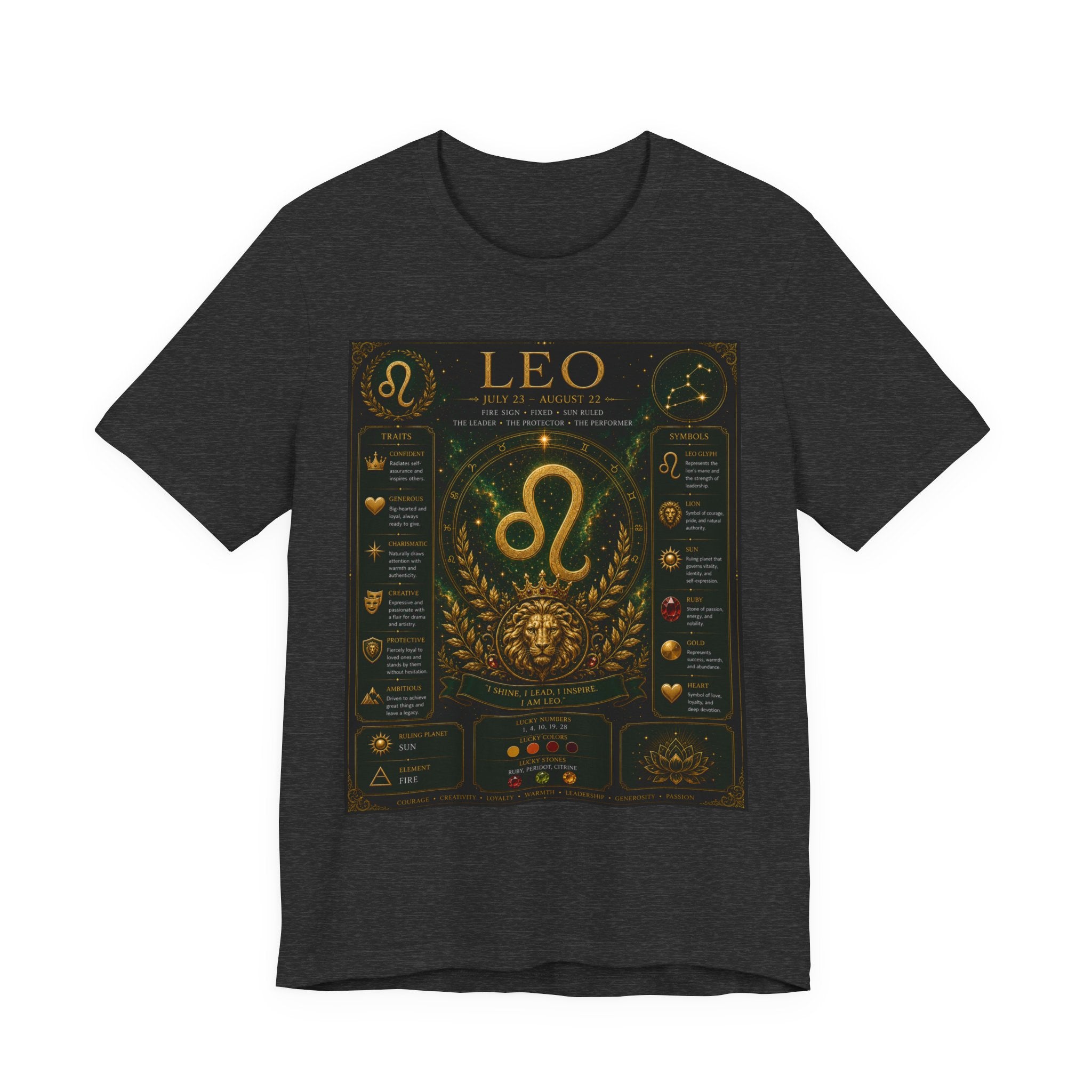 Leo Zodiac T-Shirt — Astrological Birthsign Poster Tee
