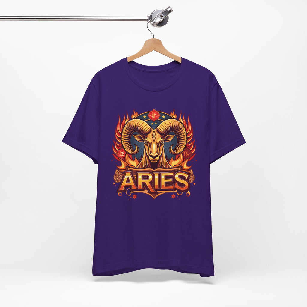 Aries Ram Zodiac The Trailblazer T-Shirt | Bold Flame Astrology Tee