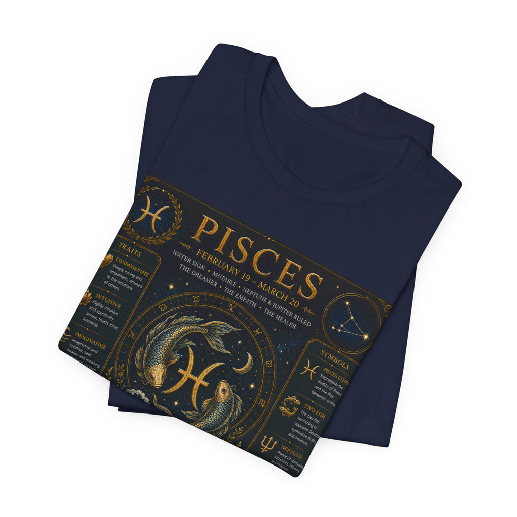 Pisces Zodiac T-Shirt — Pisces Traits Poster Tee | Astrology Gift