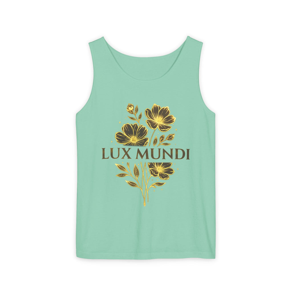 Lux Mundi Floral Tank Top — Vintage Botanical Graphic Tee