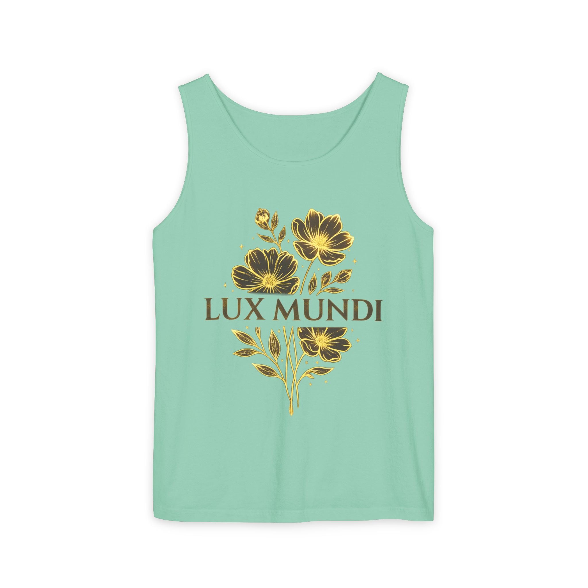 Lux Mundi Floral Tank Top — Vintage Botanical Graphic Tee