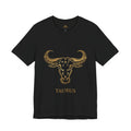 Taurus Zodiac T-Shirt — Gold Bull Skull Astrology Tee