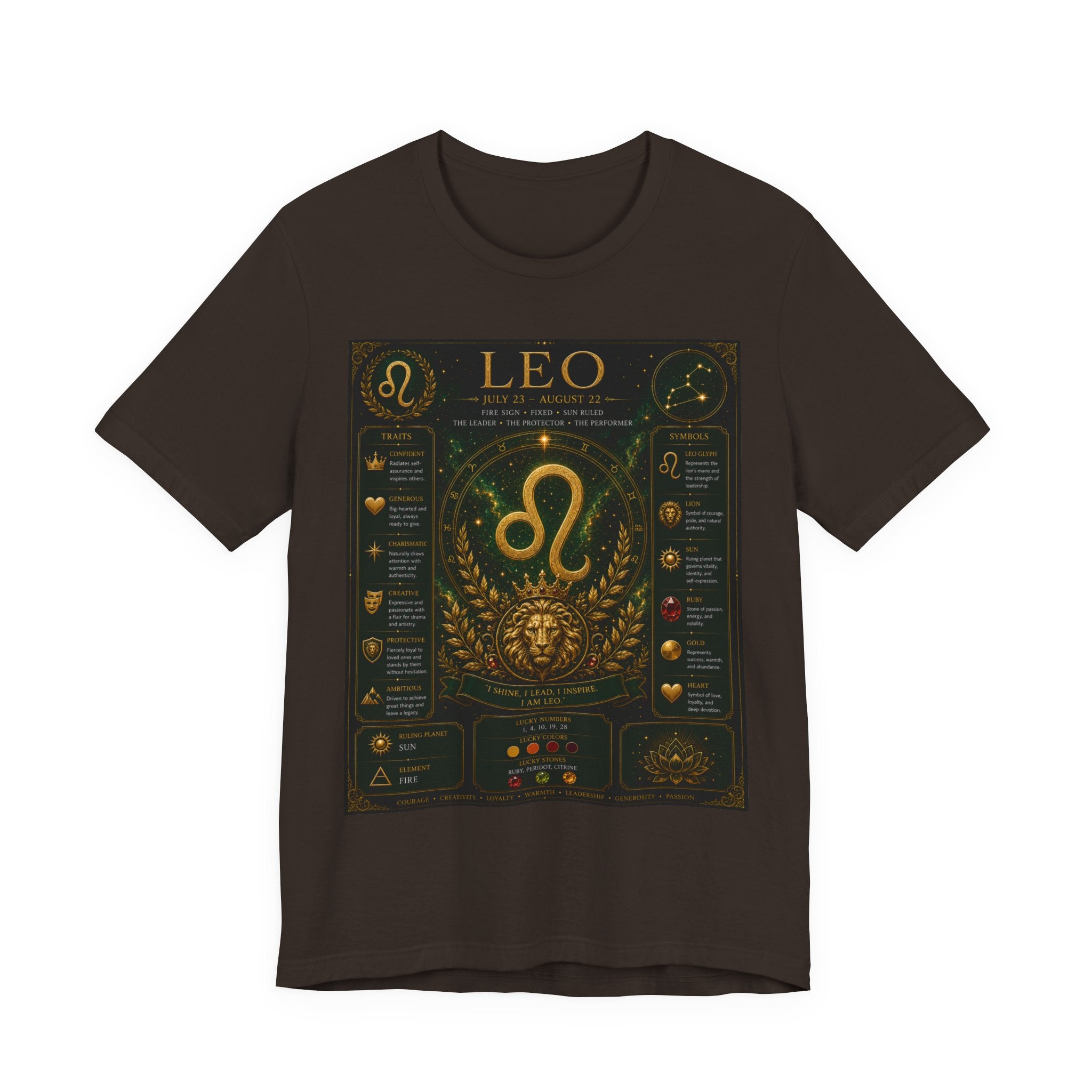 Leo Zodiac T-Shirt — Astrological Birthsign Poster Tee