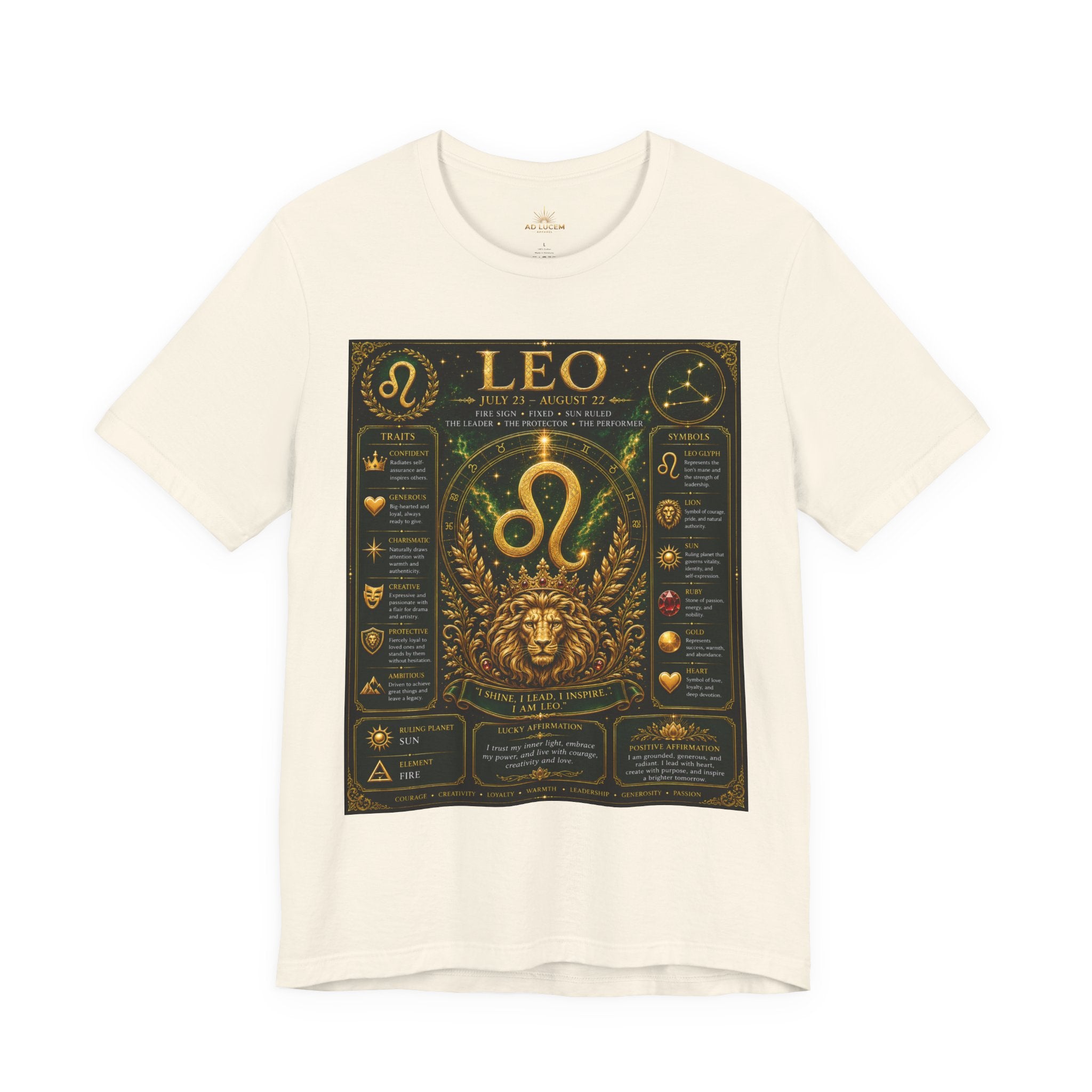 Leo Zodiac T-Shirt — Astrological Birthsign Poster Tee