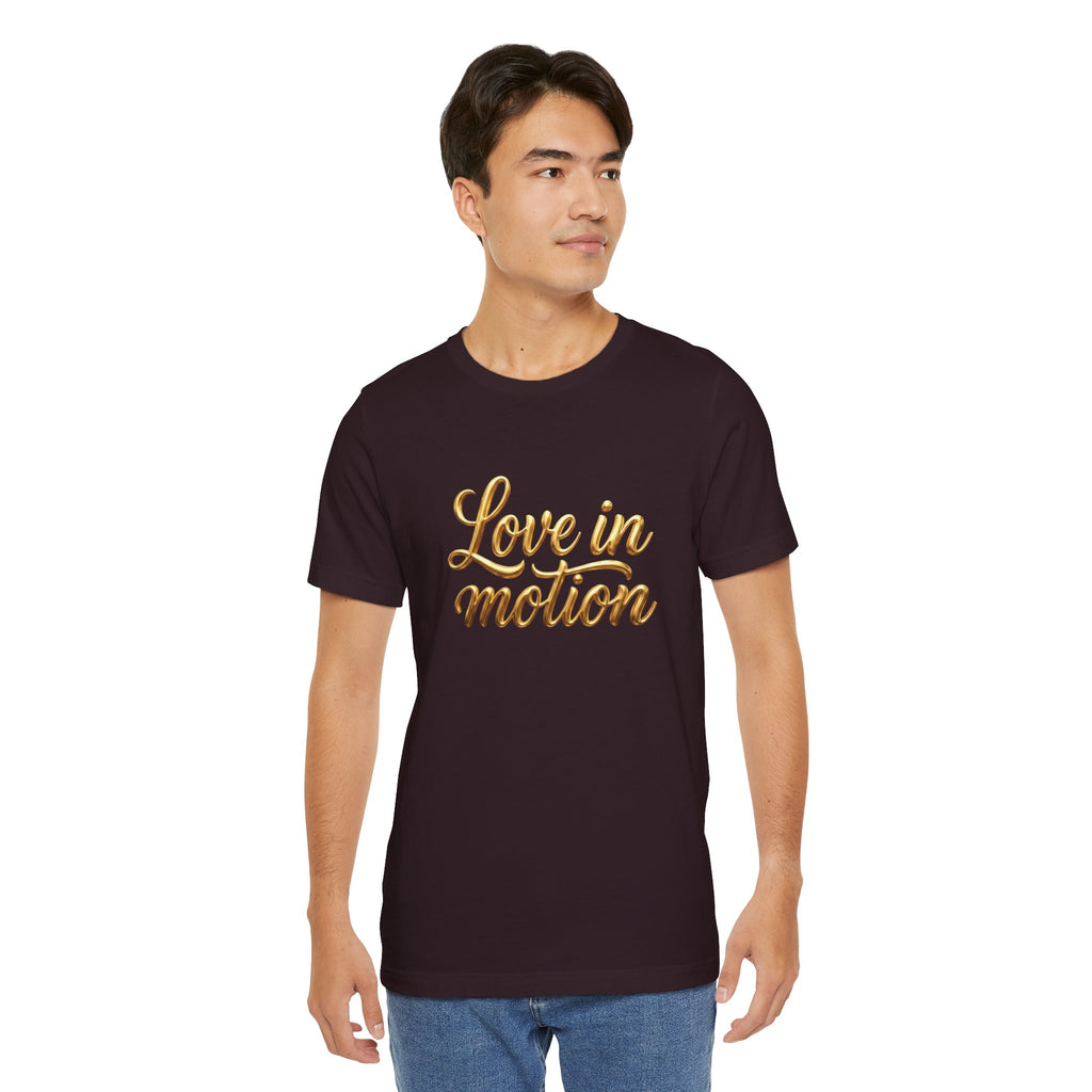 Gold Scorpio Scorpion T-Shirt | Zodiac "Love in Motion" Script