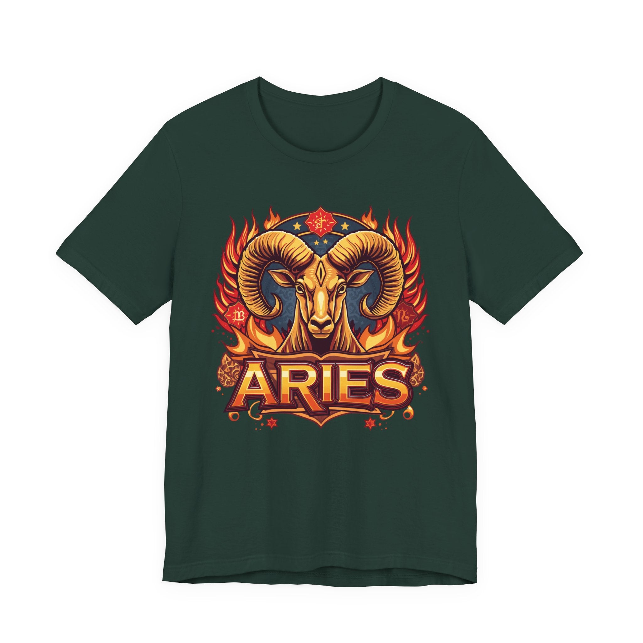 Aries Ram Zodiac The Trailblazer T-Shirt | Bold Flame Astrology Tee
