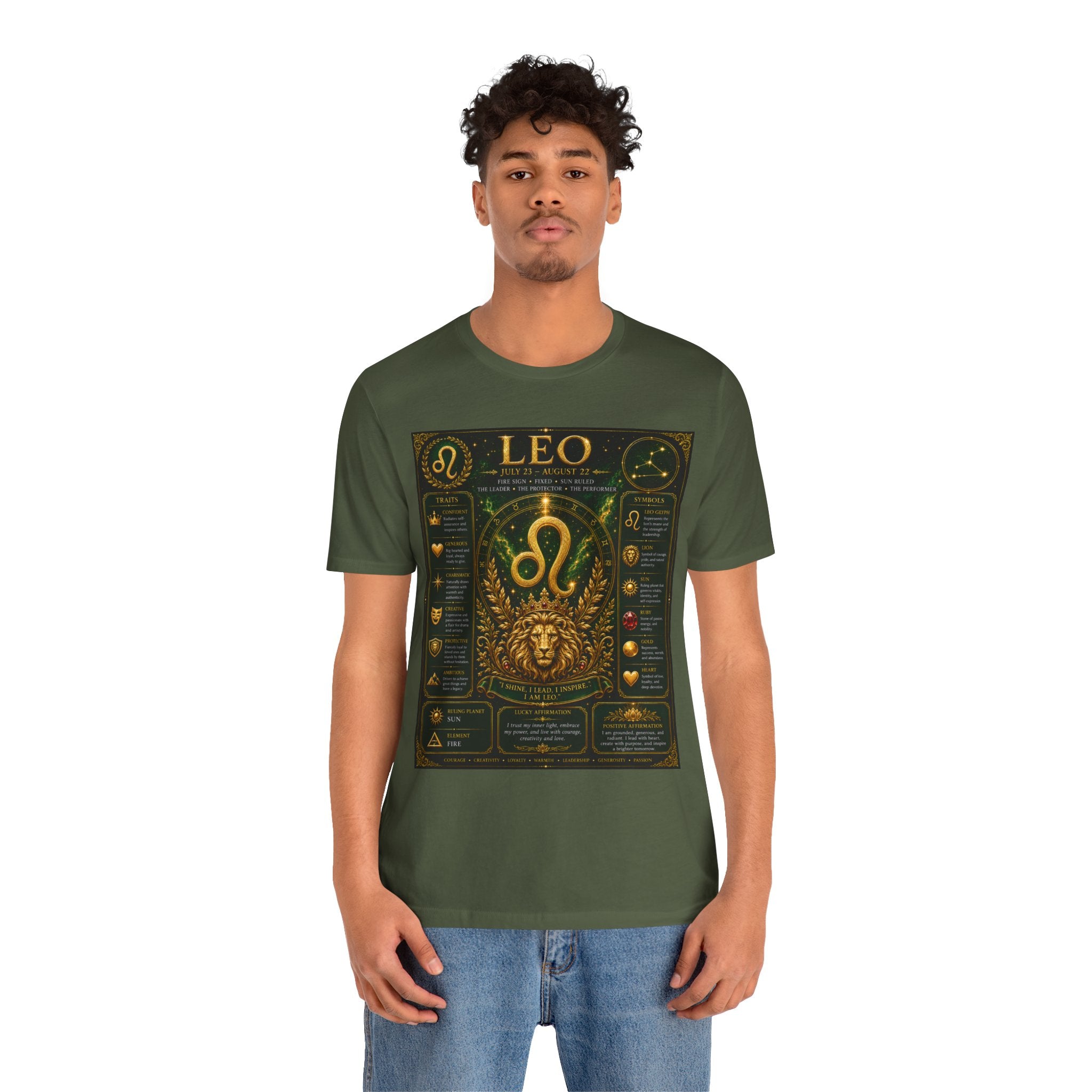 Leo Zodiac T-Shirt — Astrological Birthsign Poster Tee