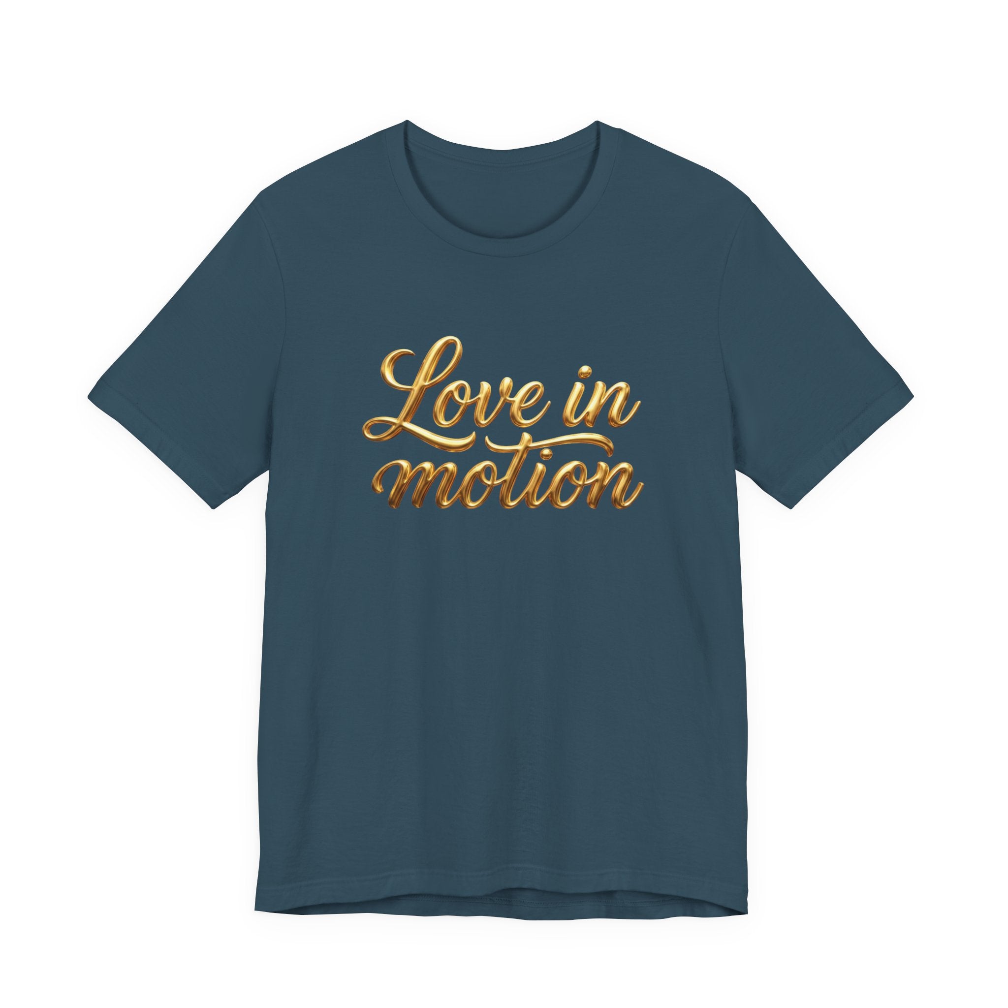 Gold Scorpio Scorpion T-Shirt | Zodiac "Love in Motion" Script