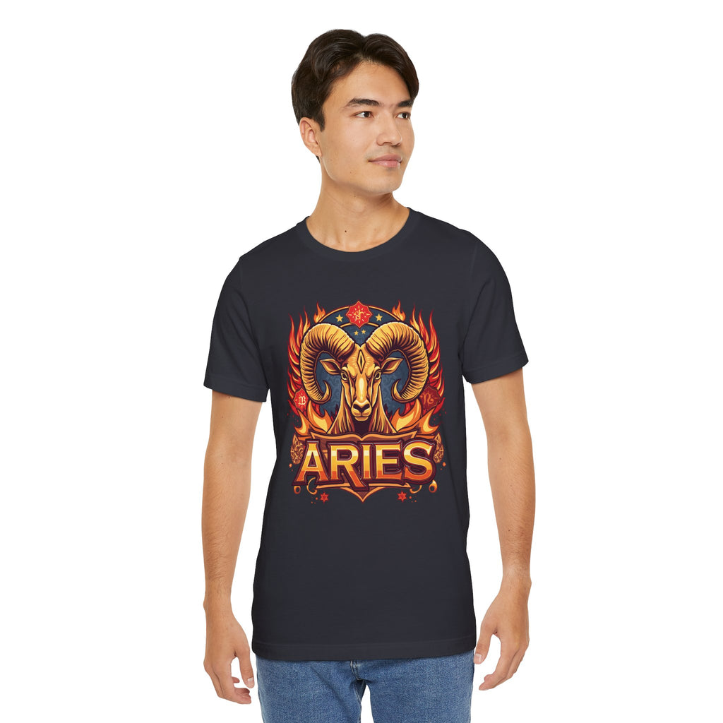 Aries Ram Zodiac The Trailblazer T-Shirt | Bold Flame Astrology Tee
