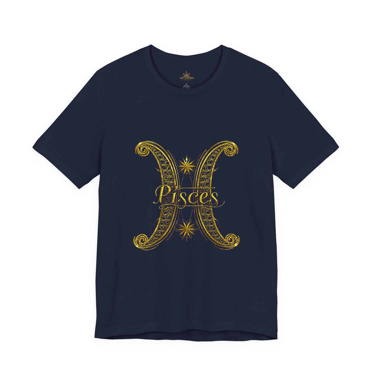Pisces Zodiac Tee — Golden Astrological Sign Galaxy T-Shirt