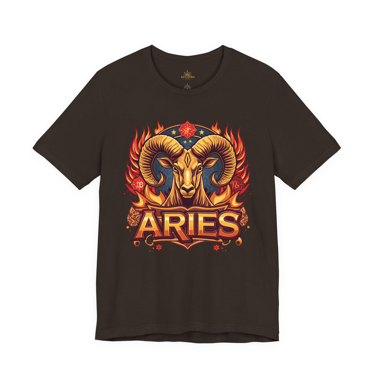 Aries Zodiac Ram T‑Shirt — Bold Fiery Horoscope Tee