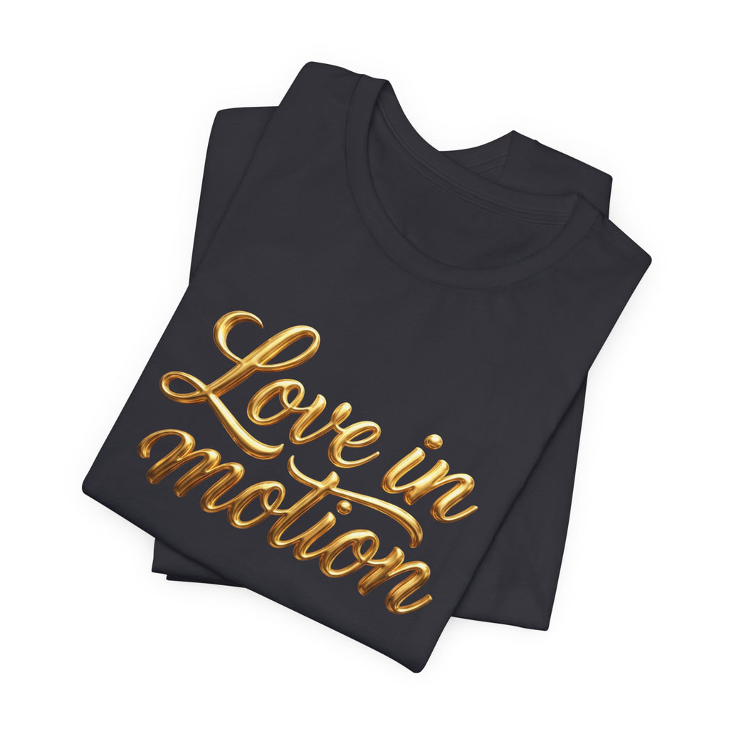 Gold Scorpio Scorpion T-Shirt | Zodiac "Love in Motion" Script