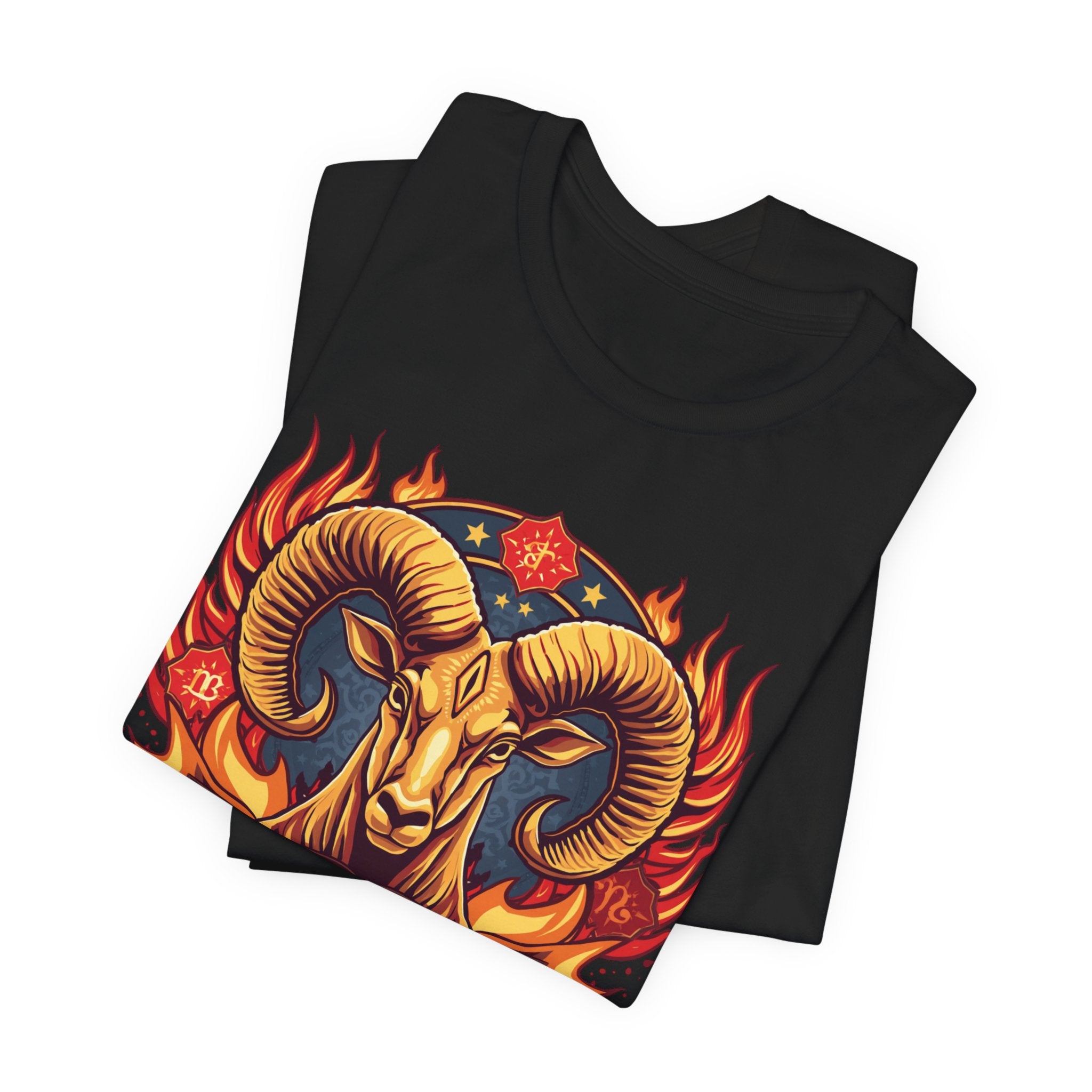 Aries Ram Zodiac The Trailblazer T-Shirt | Bold Flame Astrology Tee