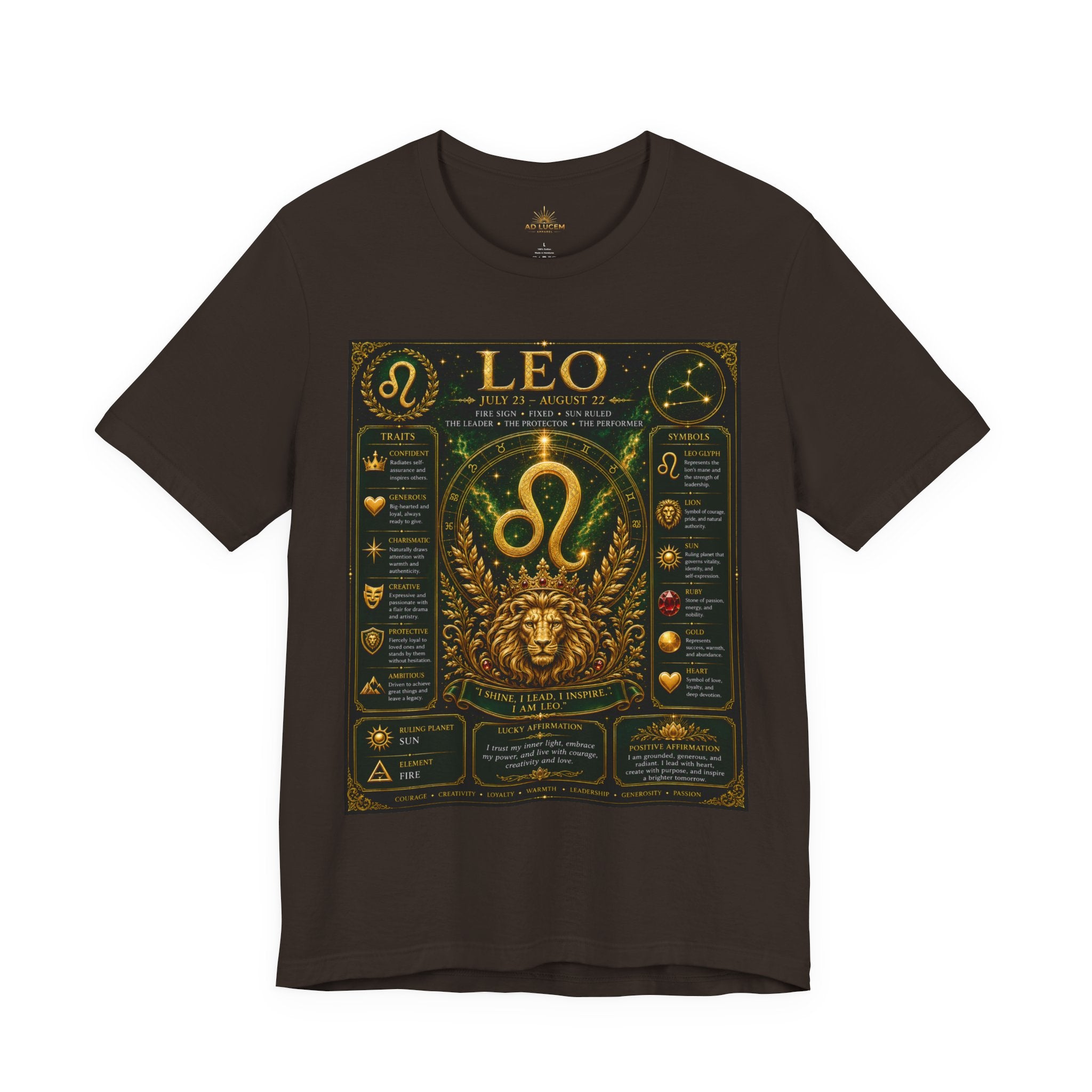 Leo Zodiac T-Shirt — Astrological Birthsign Poster Tee