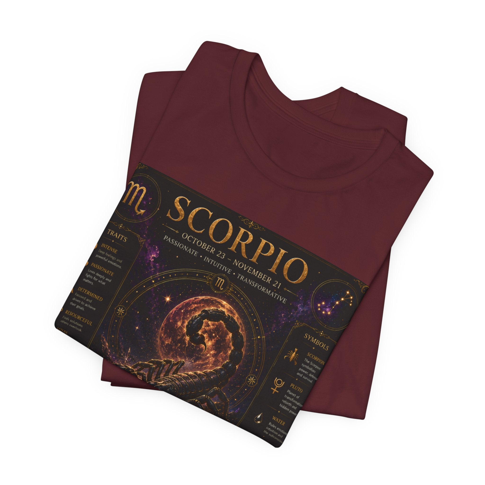Scorpio Zodiac T-Shirt — Astrology Scorpion Birthdate Traits Tee