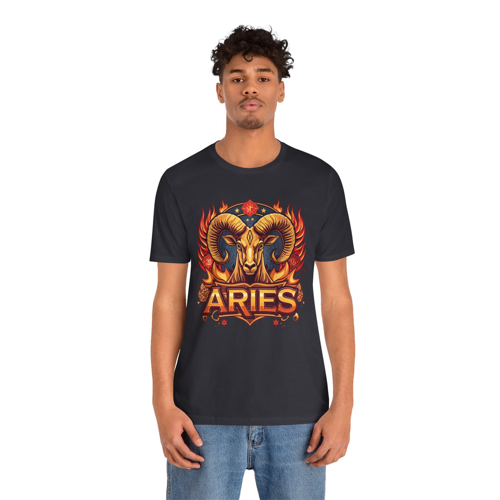 Aries Zodiac Ram T‑Shirt — Bold Fiery Horoscope Tee