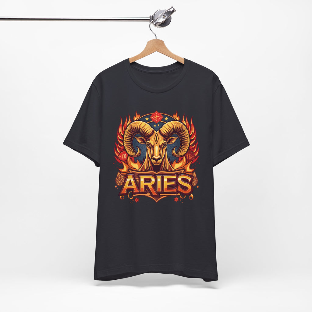 Aries Ram Zodiac The Trailblazer T-Shirt | Bold Flame Astrology Tee