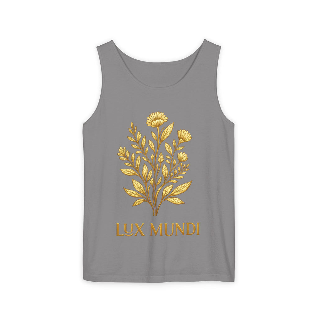Lux Mundi Gold Floral Tank Top