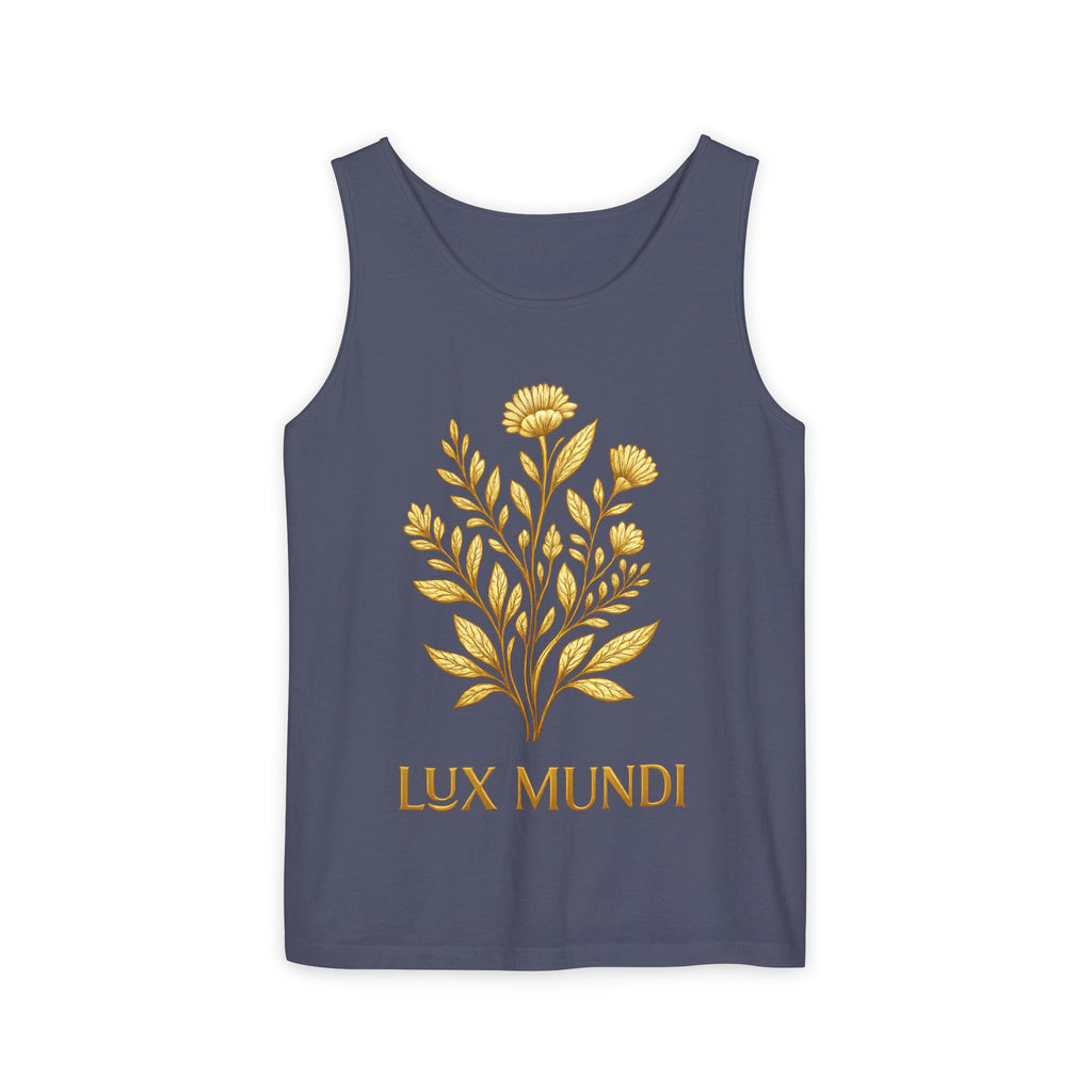 Lux Mundi Gold Floral Tank Top