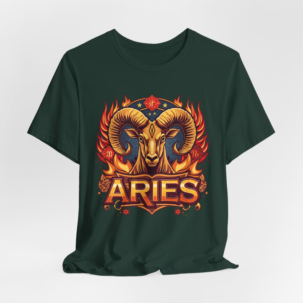 Aries Ram Zodiac The Trailblazer T-Shirt | Bold Flame Astrology Tee