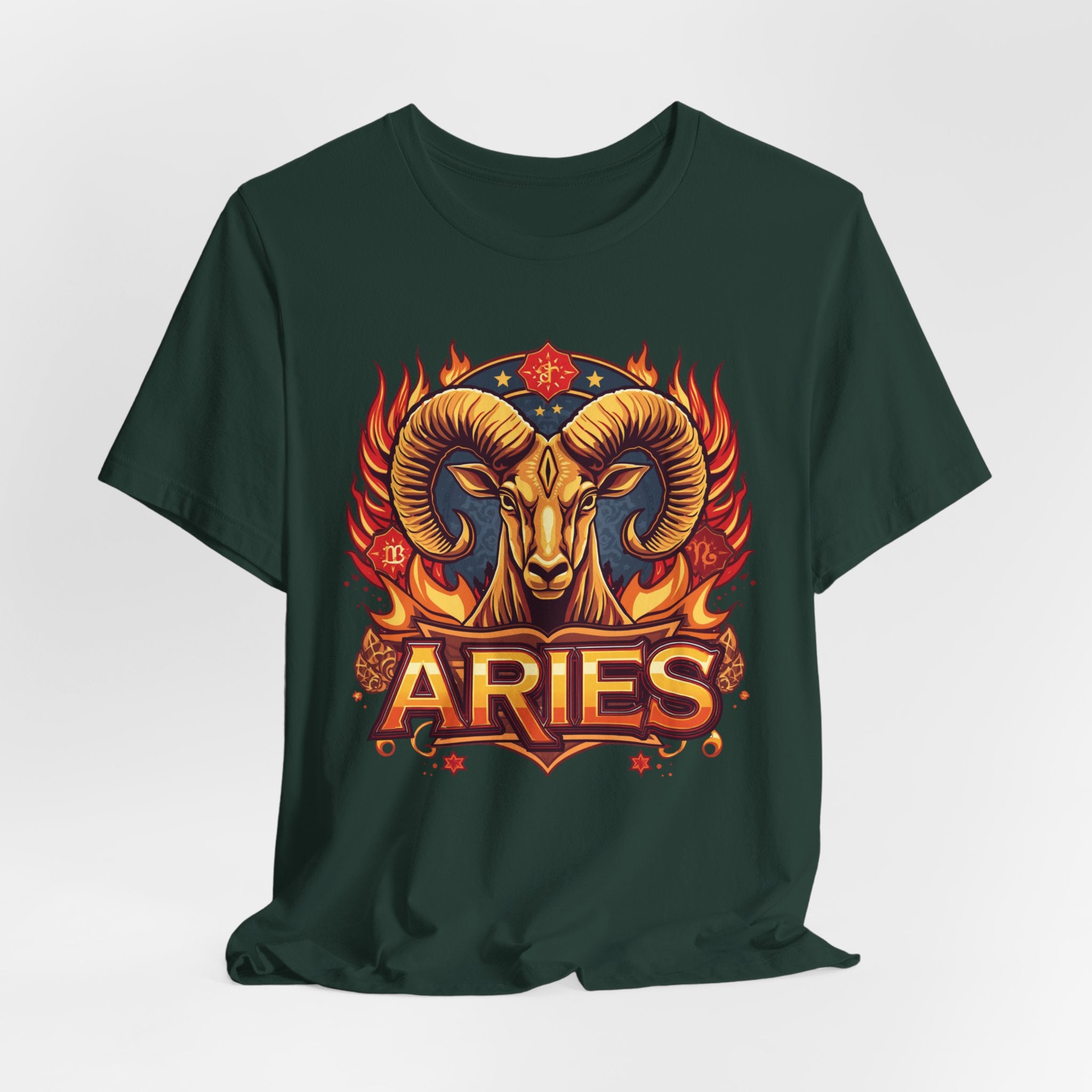 Aries Ram Zodiac The Trailblazer T-Shirt | Bold Flame Astrology Tee