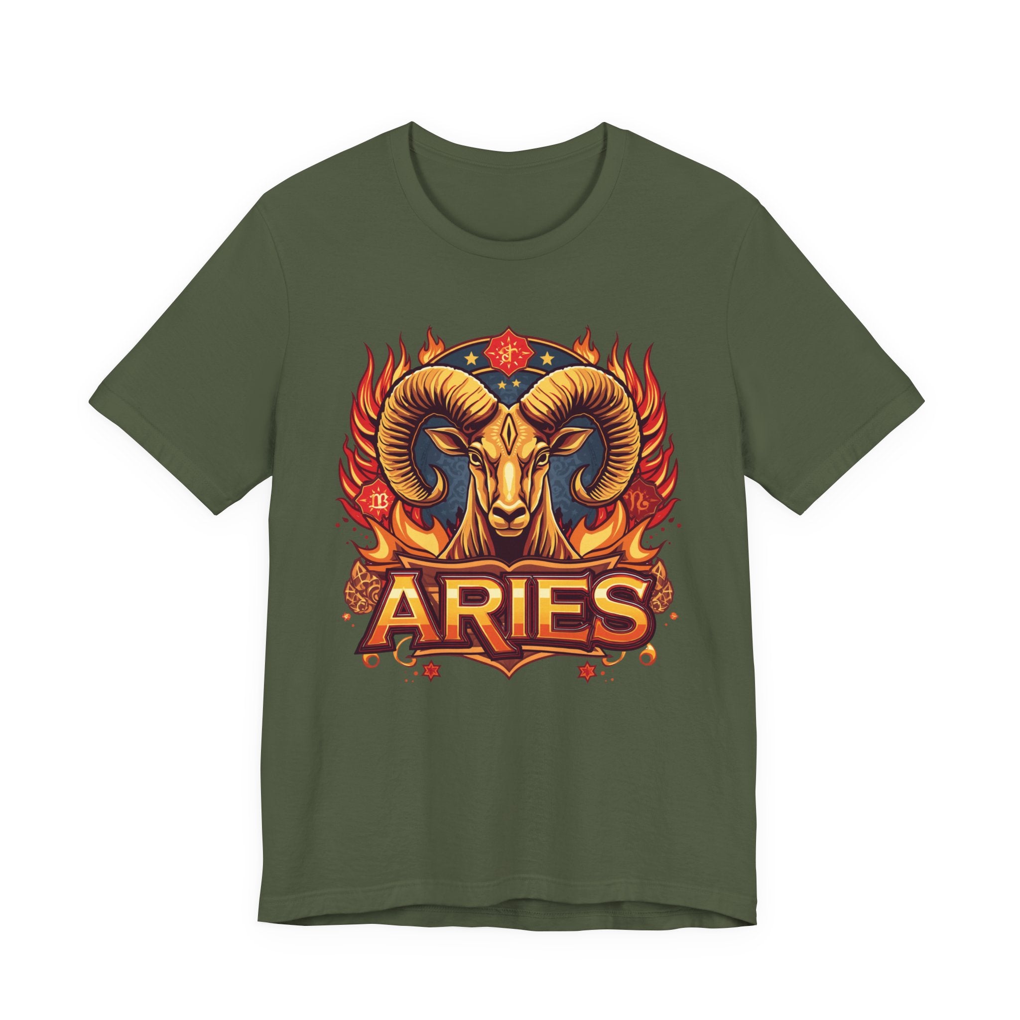 Aries Ram Zodiac The Trailblazer T-Shirt | Bold Flame Astrology Tee