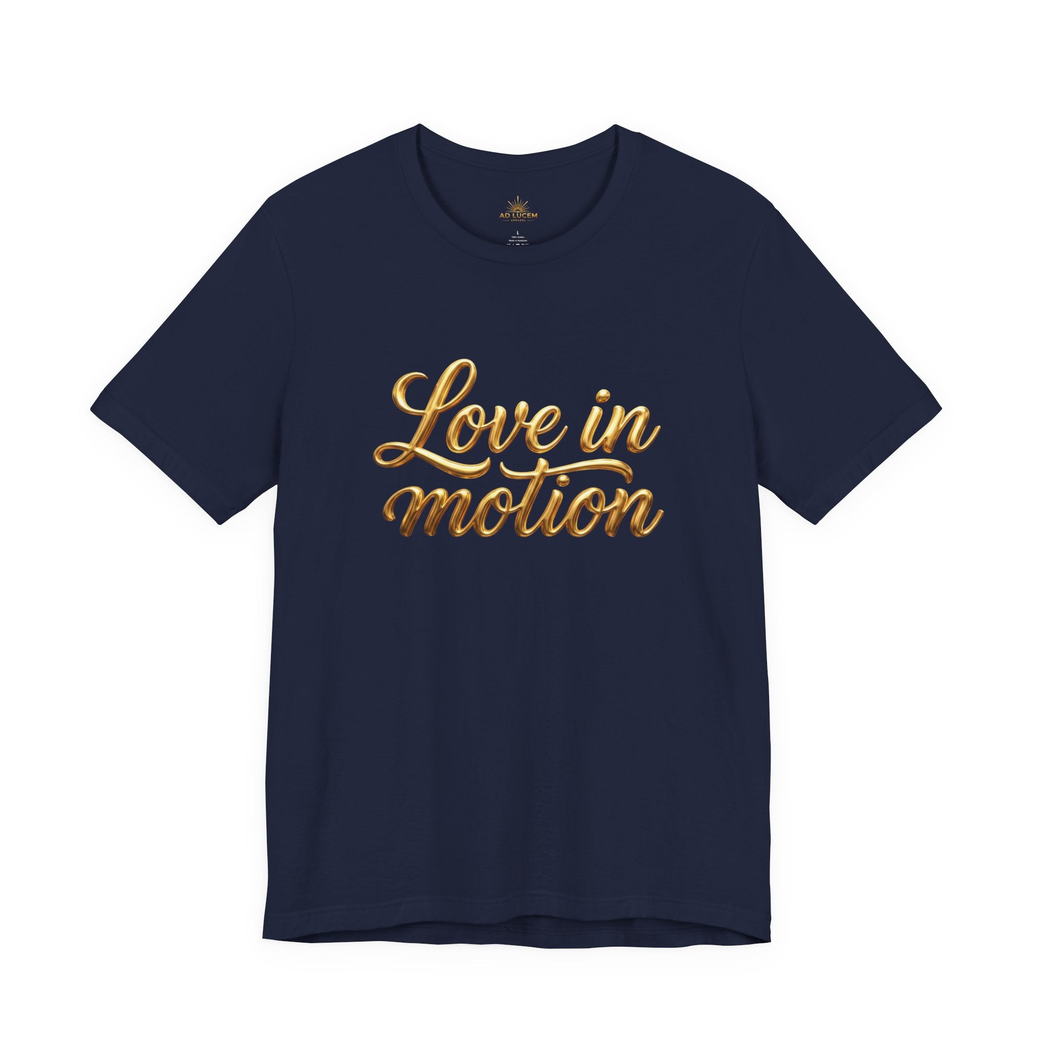 Gold Scorpio Scorpion T-Shirt | Zodiac "Love in Motion" Script