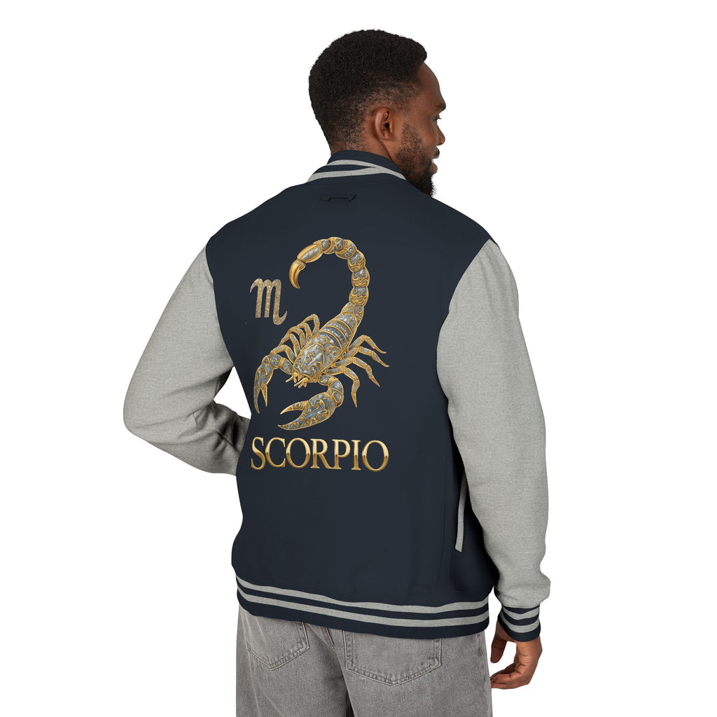 Scorpio Letterman Jacket — Gold Scorpion Varsity Jacket